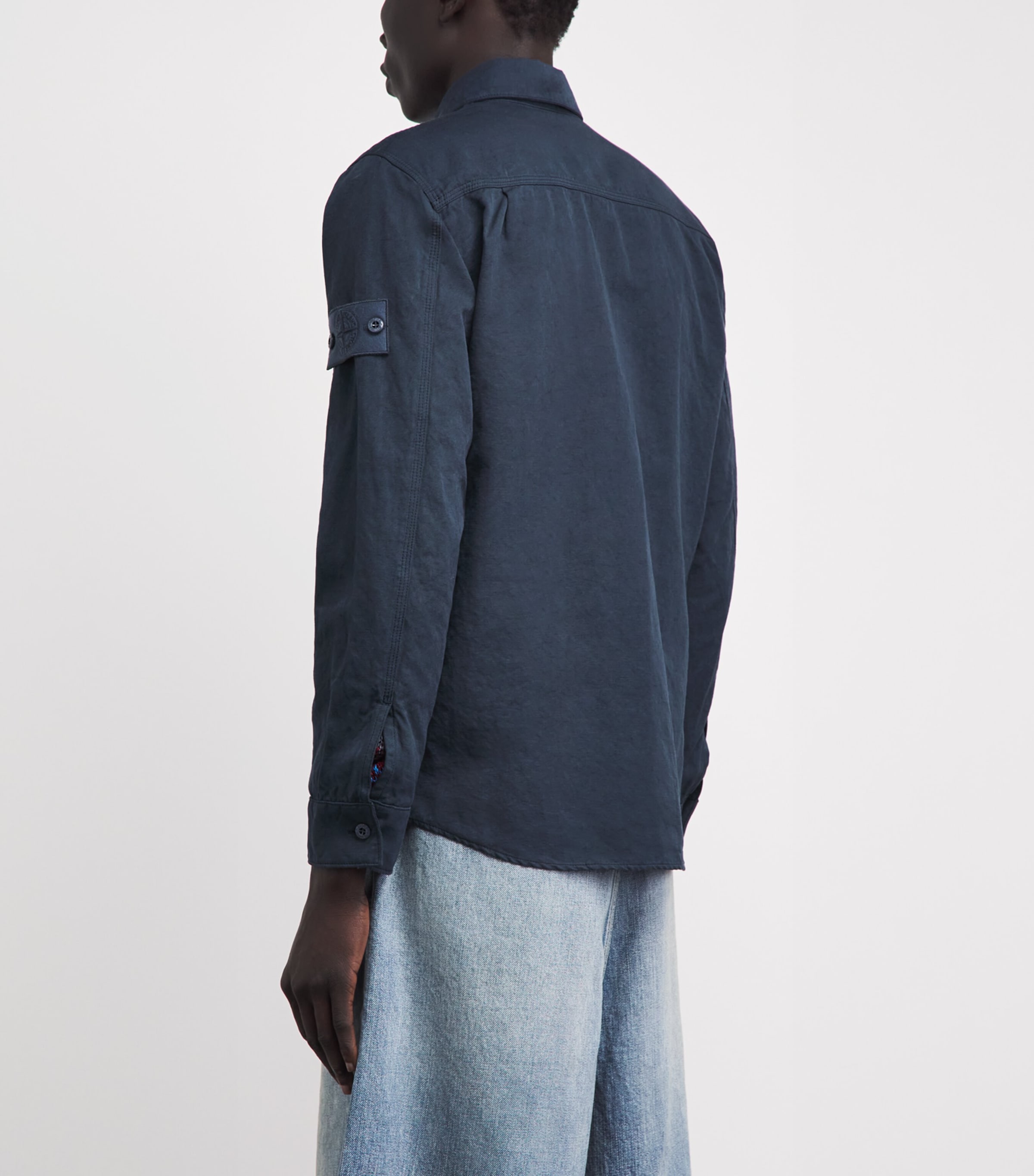 Stone Island Mens Canvas Ghost Overshirt Image 5