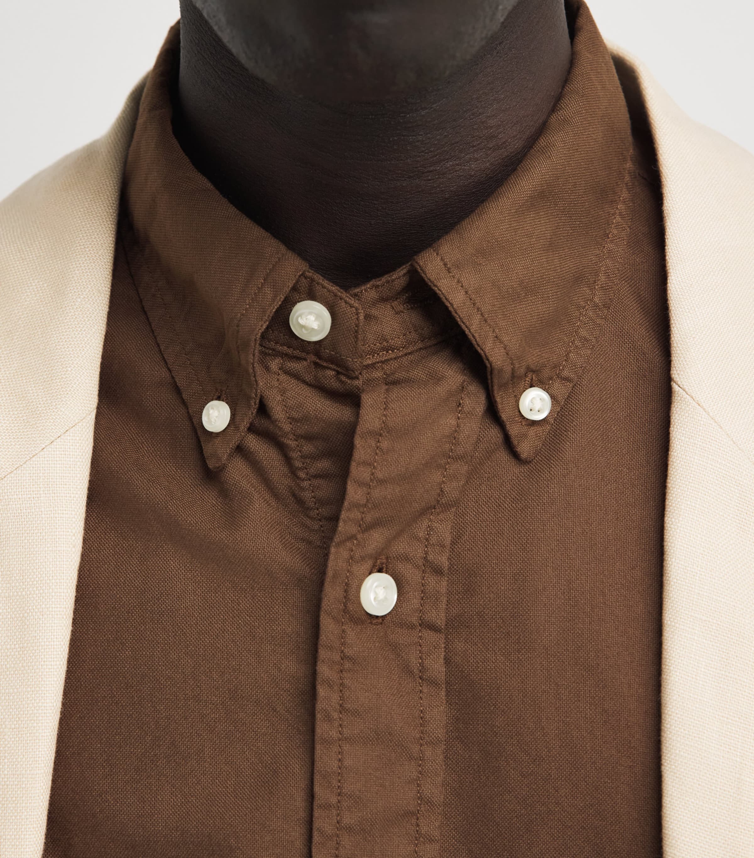 Polo Ralph Lauren Mens Cotton Garment-Dyed Oxford Shirt Chestnut Image 3