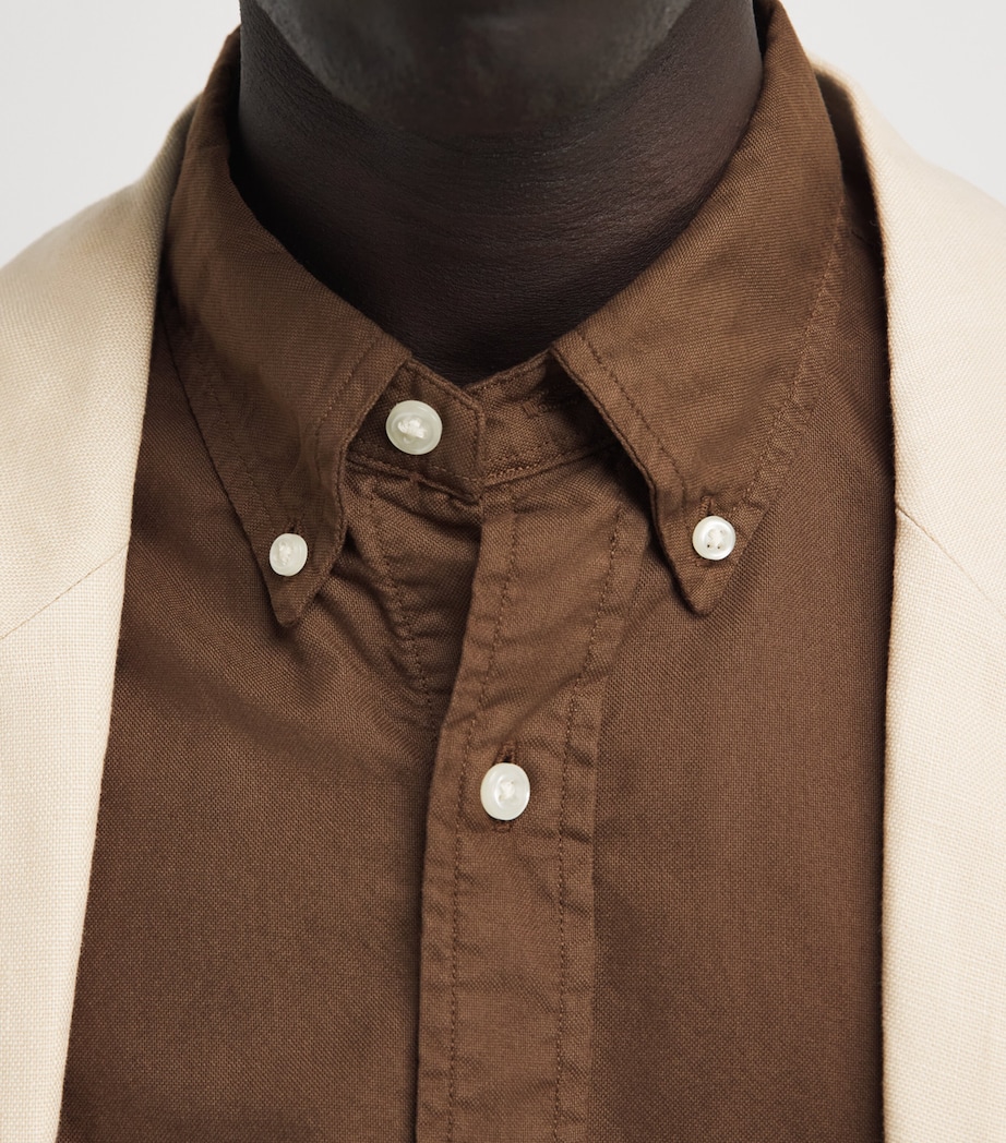 Polo Ralph Lauren Mens Cotton Garment-Dyed Oxford Shirt Chestnut Image 3