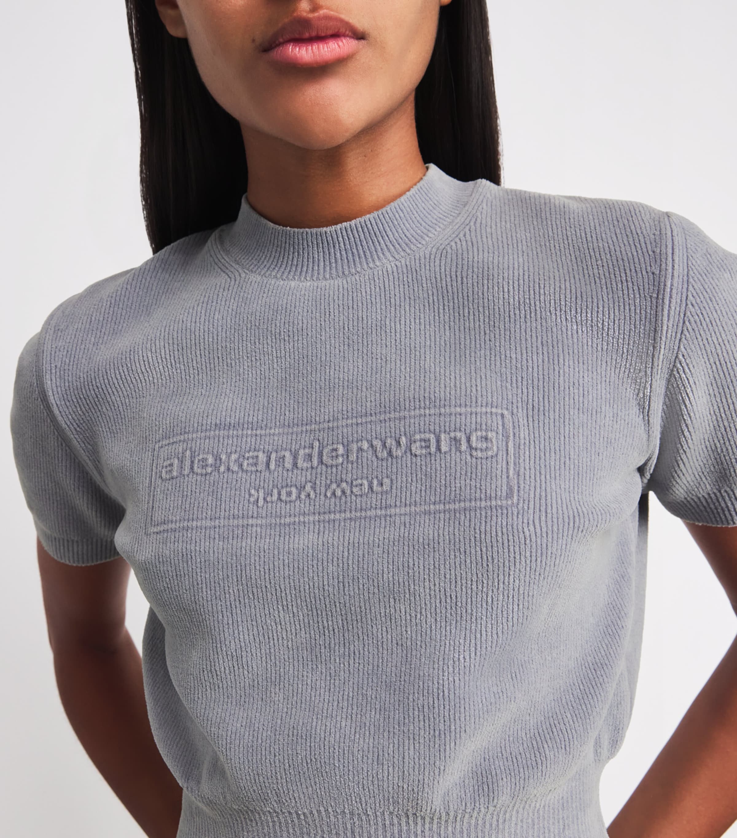 Alexander Wang Cotton-Blend Chenille Logo T-Shirt | Women Clothing | Tops | T-Shirts | Designers | Alexander Wang Alexander Wang Cotton-Blend Chenille Logo T-Shirt | Women Clothing | Tops | T-Shirts | Designers | Alexander Wang