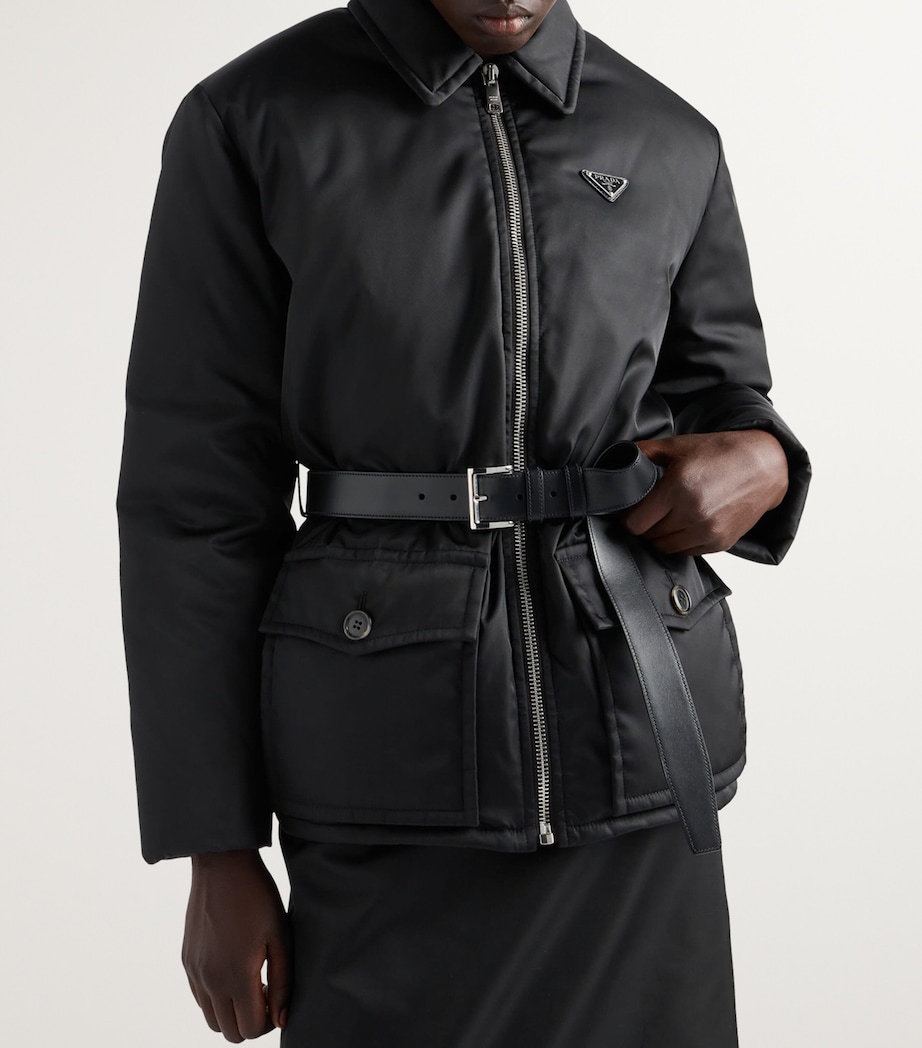 Re-Nylon Down Belted Jacket F0002 Image 3