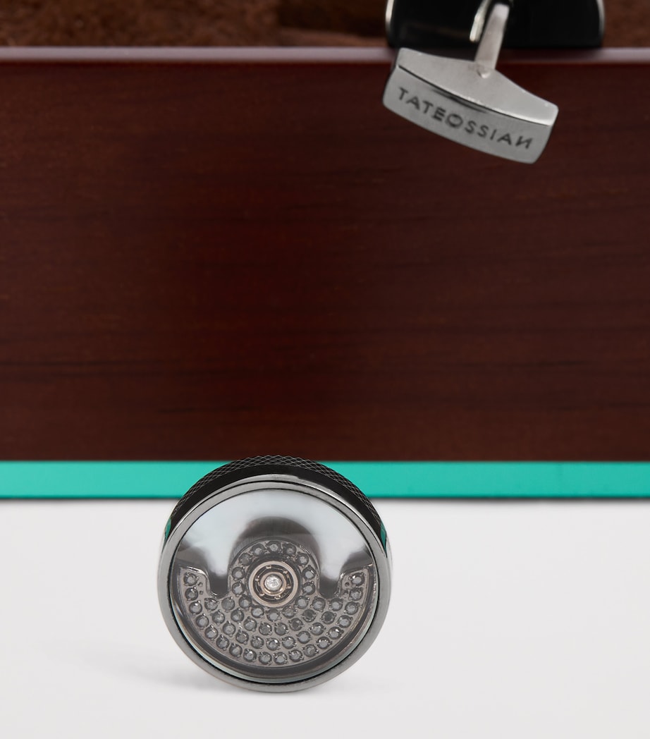 Black Diamond Rotating Cufflinks SILVER Image 6