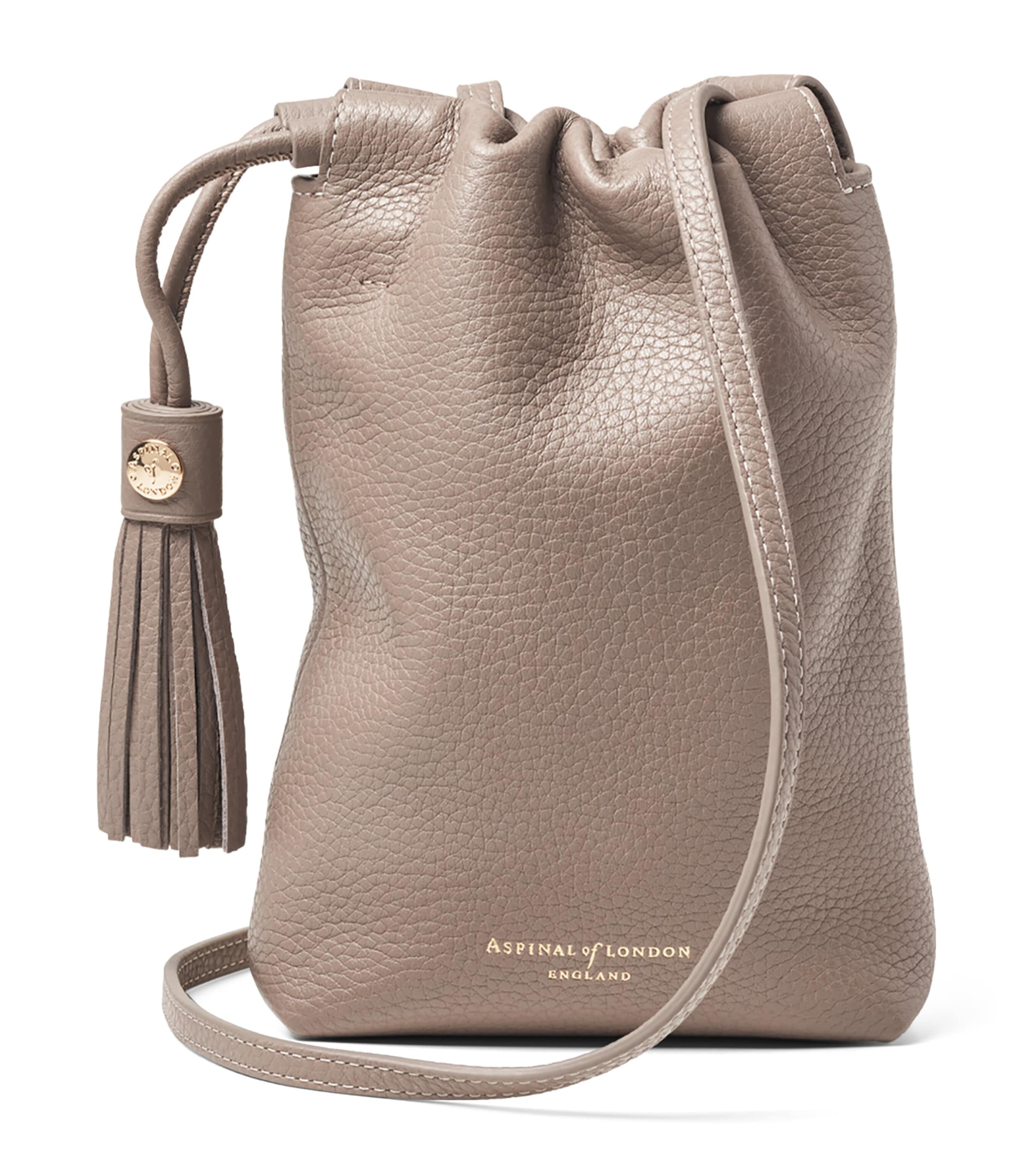 Aspinal Of London Leather Soho Cross-Body Pouch Moleskin Image 1