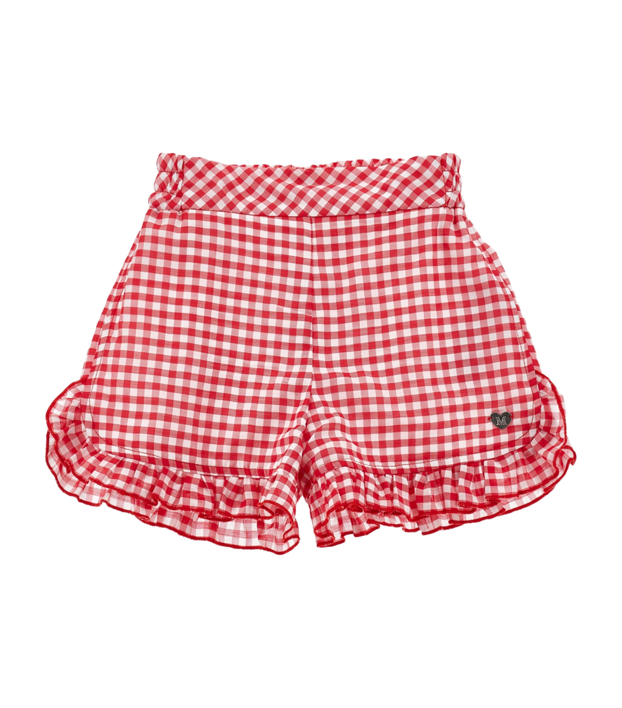 Gingham Shorts (2-12 Years) ROSSO + BIANCO Image 1