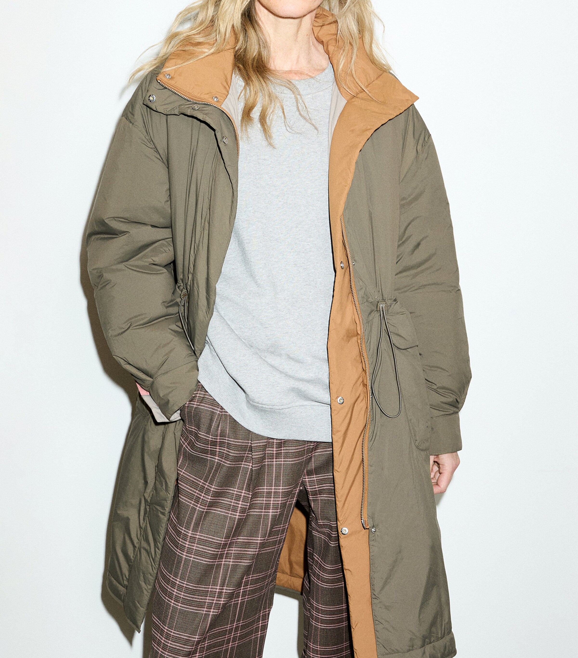 MAX&Co. Womens Reversible Coat Turtledove Image 5
