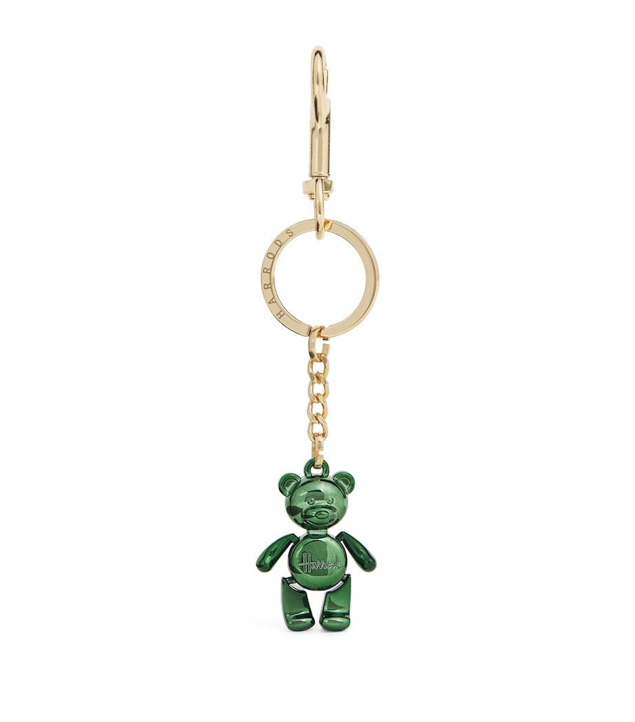 Jointed Bear Keyring HARRODS GREEN Image 1