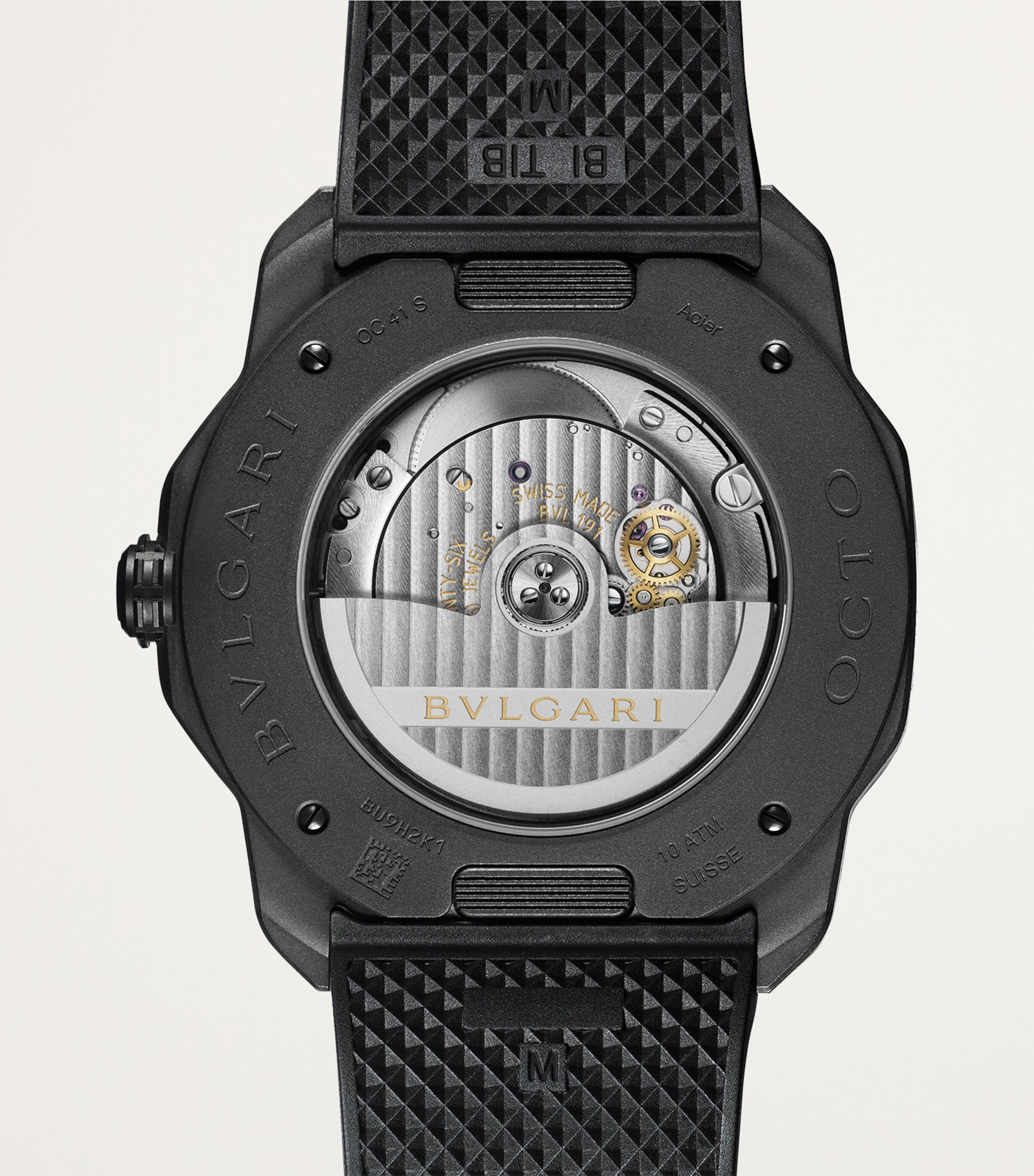 Stainless Steel Octo Roma Watch 41mm BLACK Image 6