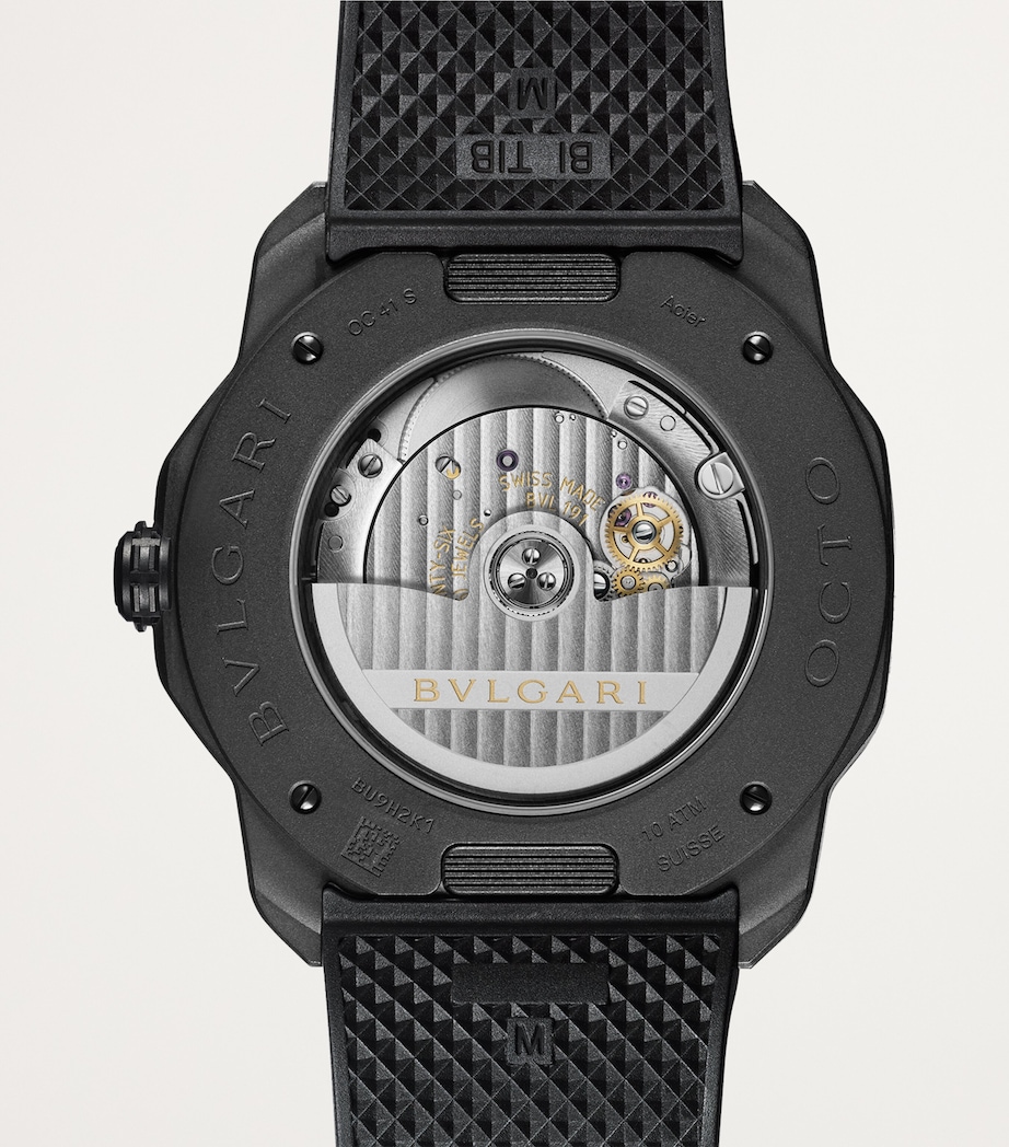 Stainless Steel Octo Roma Watch 41mm BLACK Image 6