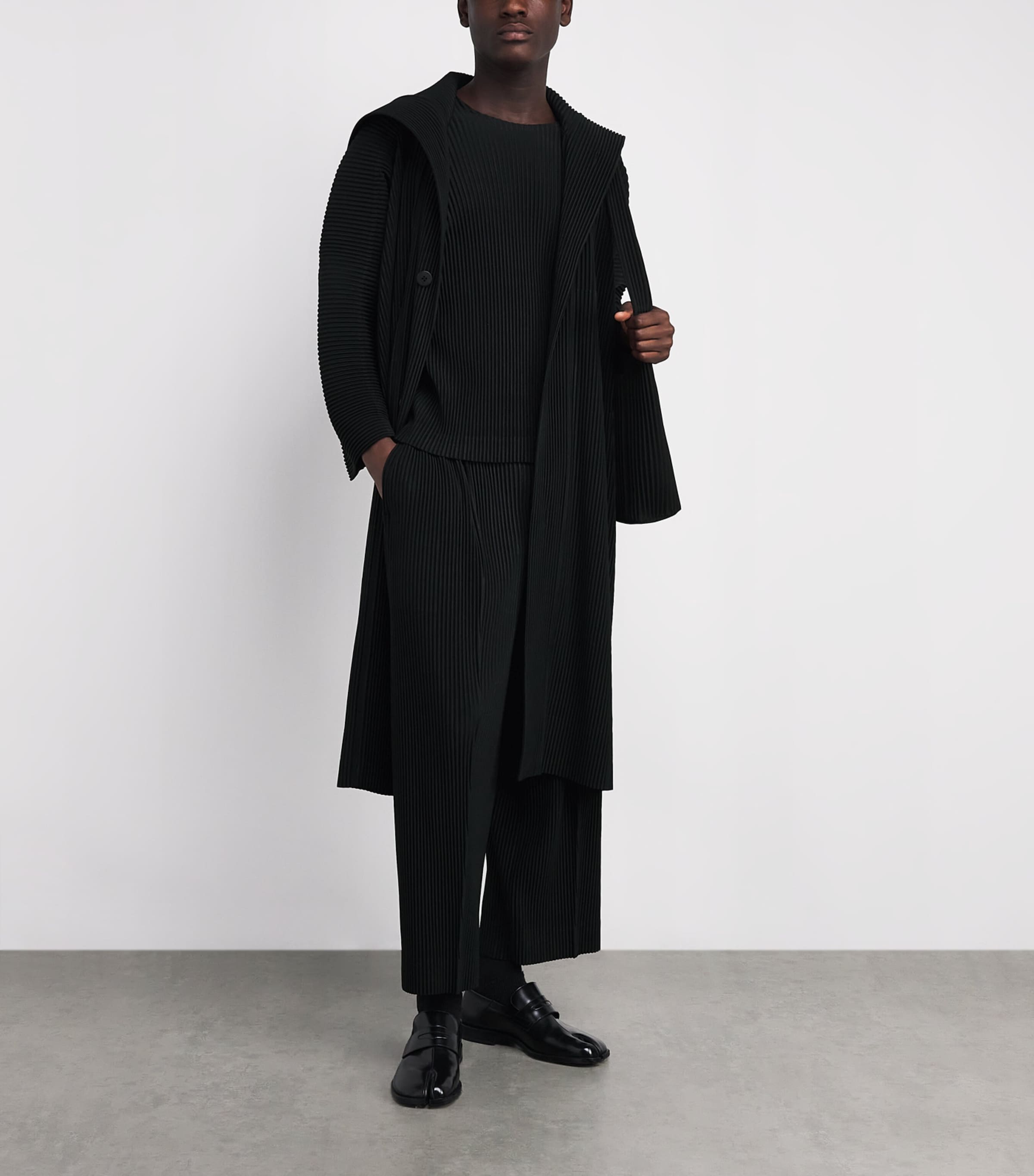 Cropped Wide-Leg Trousers 15-BLACK Image 2