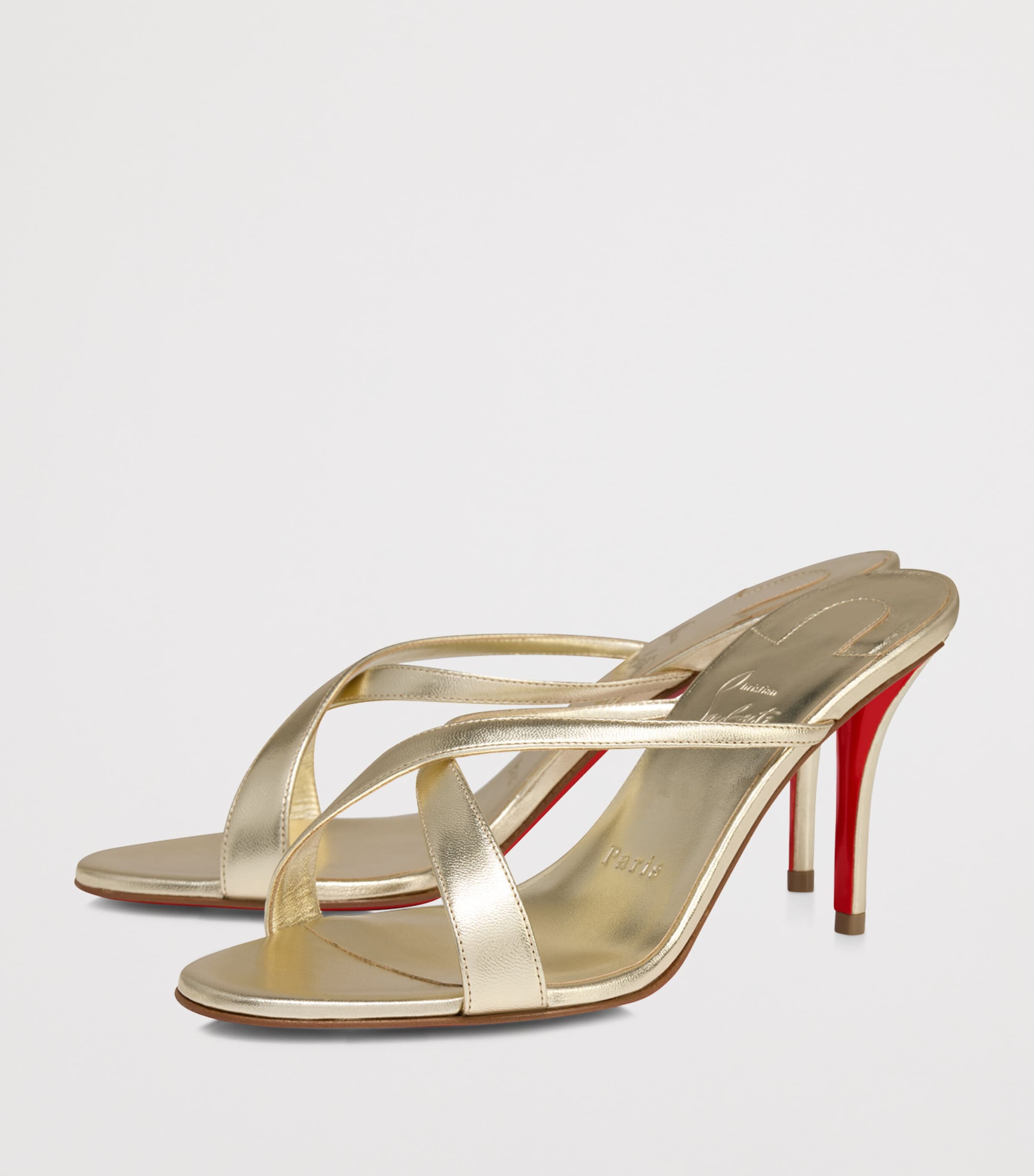 Christian Louboutin Strappy Nappa Leather Mules 80 Image 2