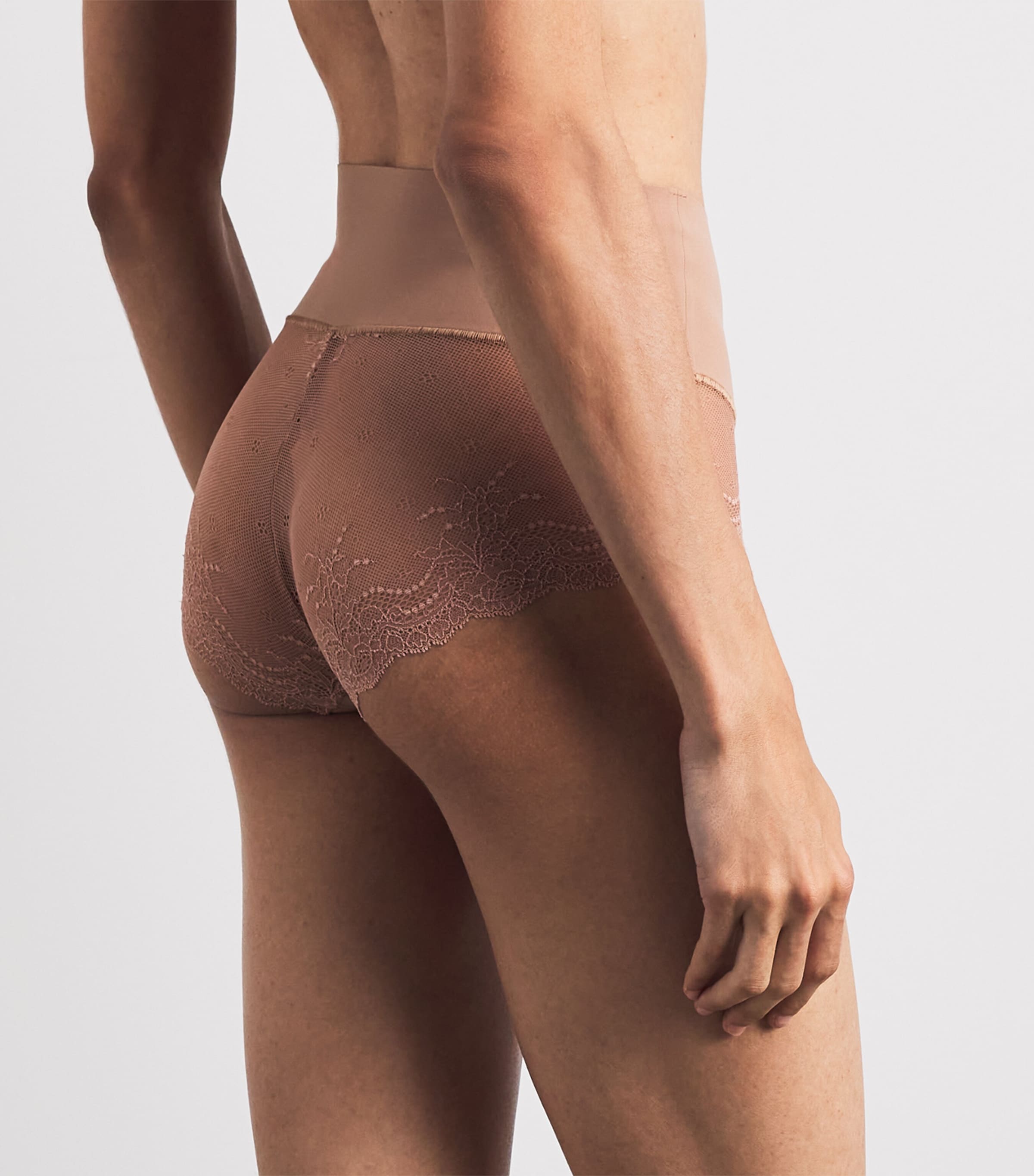 SPANX Womens Lace SPANXsupersmooth Undie-tectable Hi Hipster Briefs Cinnamon Image 3
