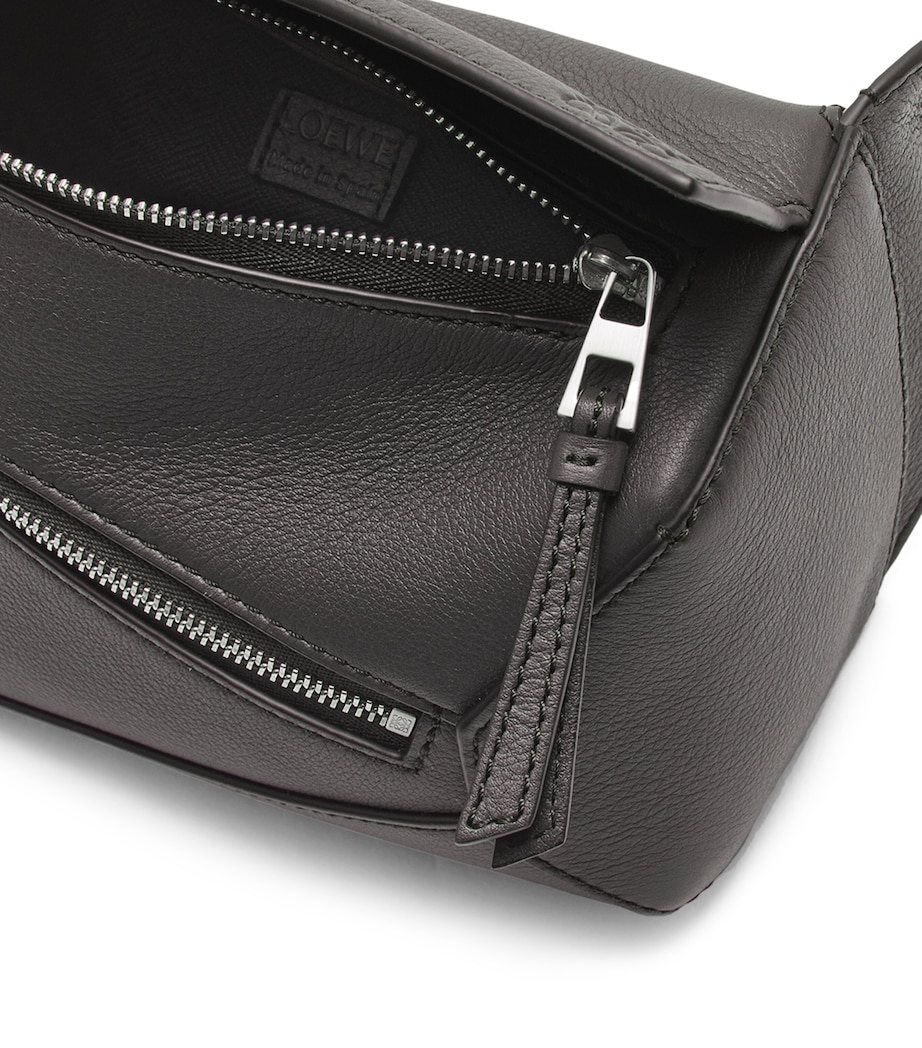 Mini Leather Puzzle Belt Bag DARK GREY Image 4