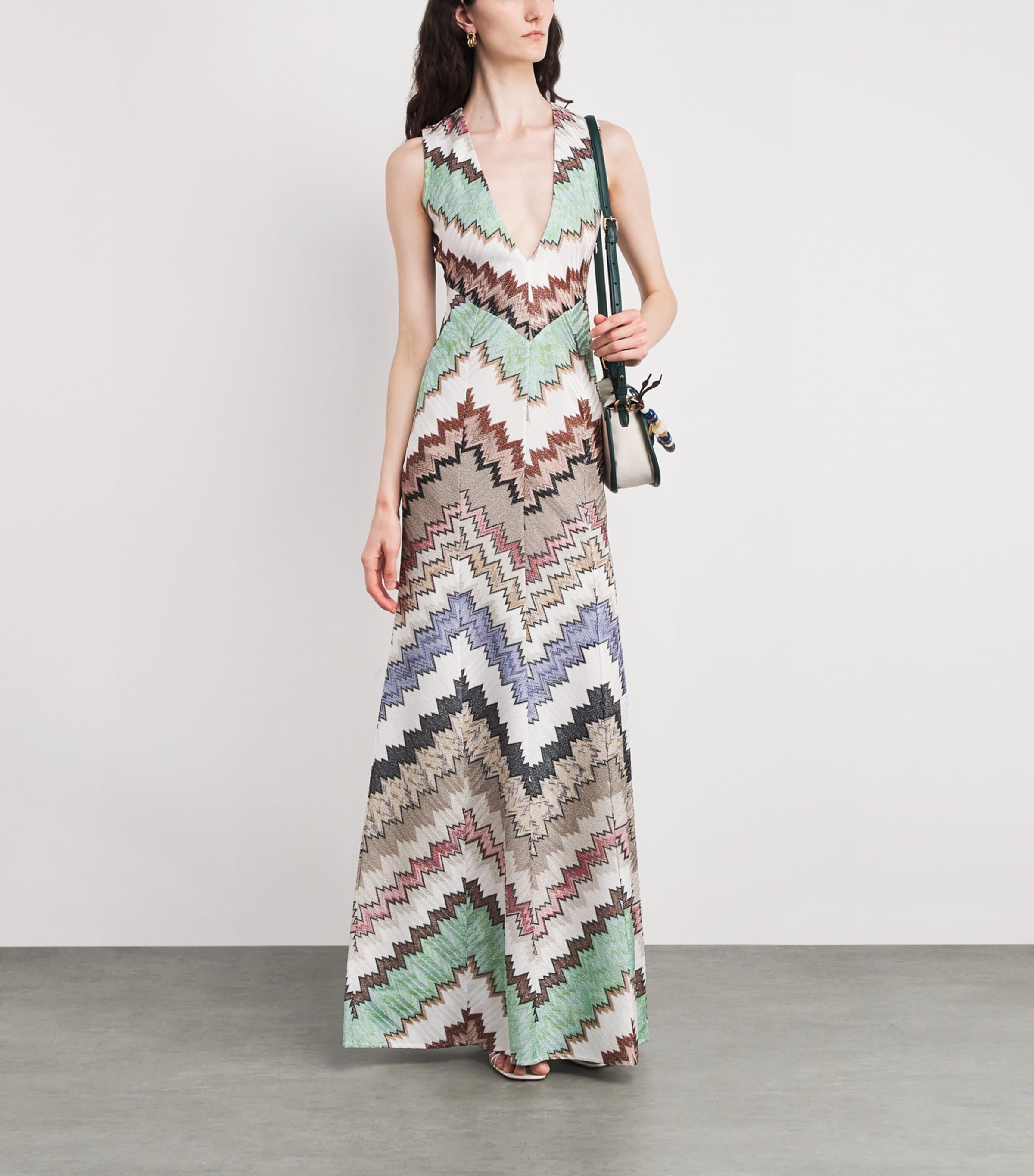 Knitted Snake Maxi Dress SM9Y3 MULTI W WHITE Image 2