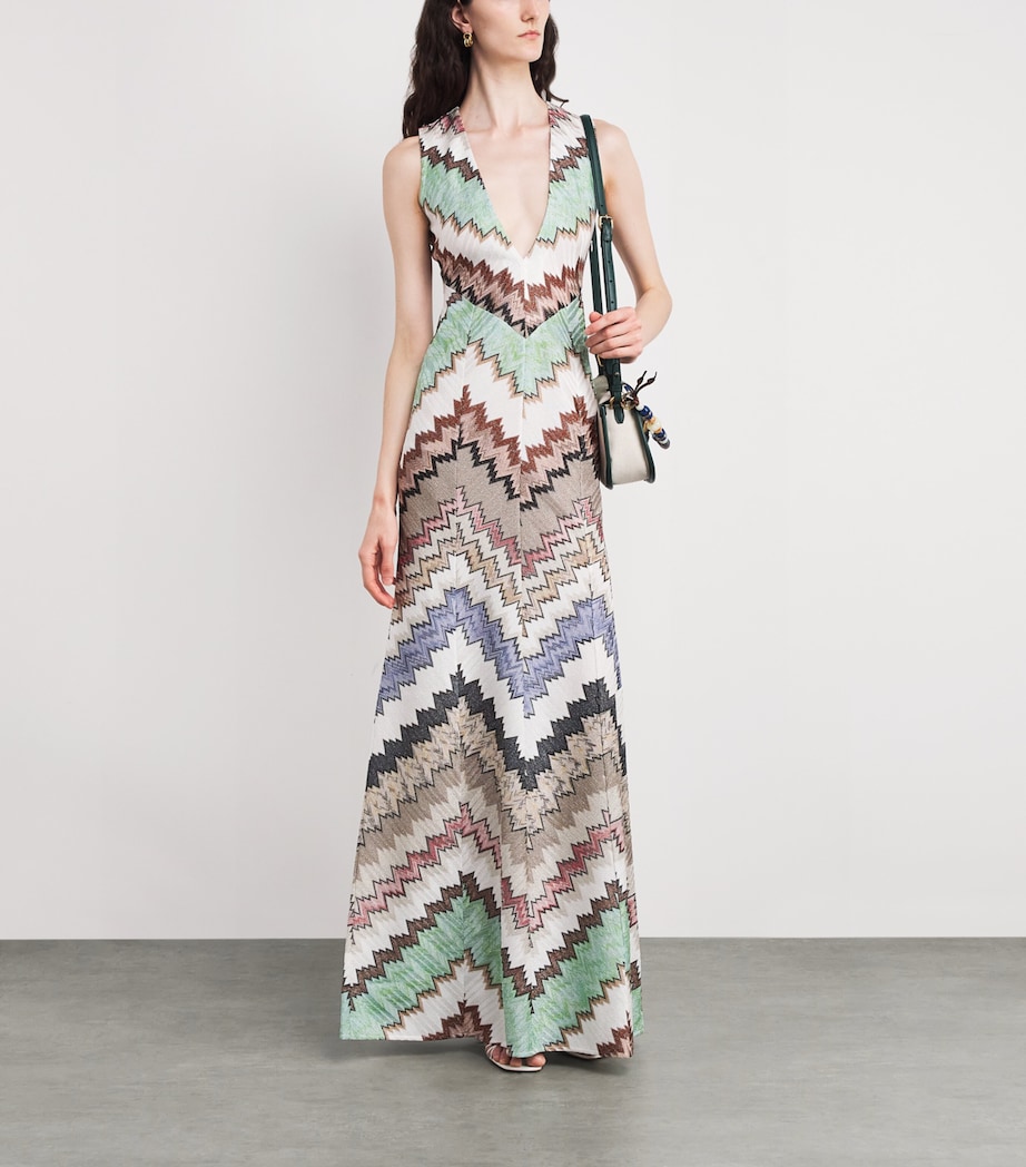 Knitted Snake Maxi Dress SM9Y3 MULTI W WHITE Image 2