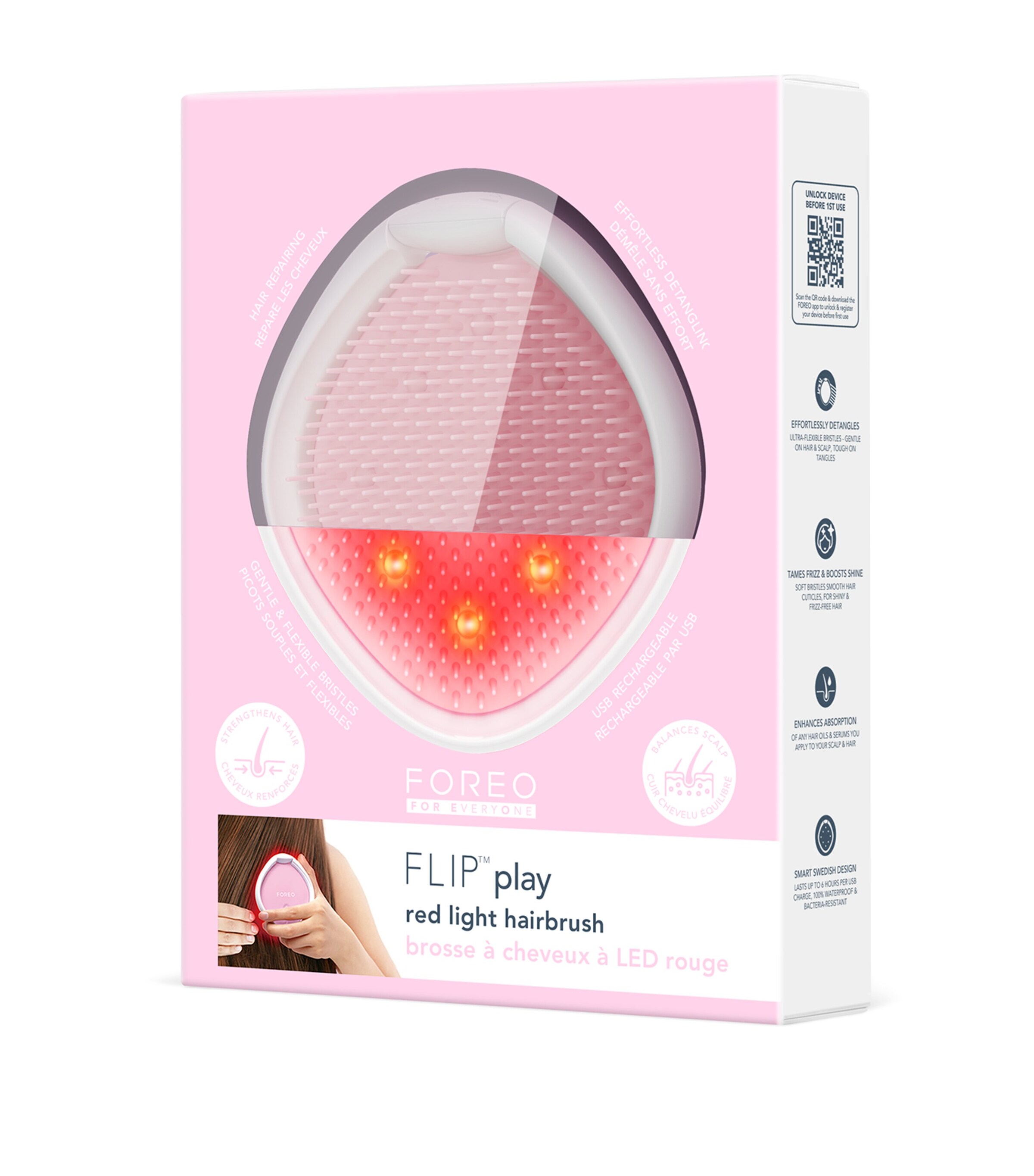 Foreo FLIP Play Red Light Hairbrush No Image 4