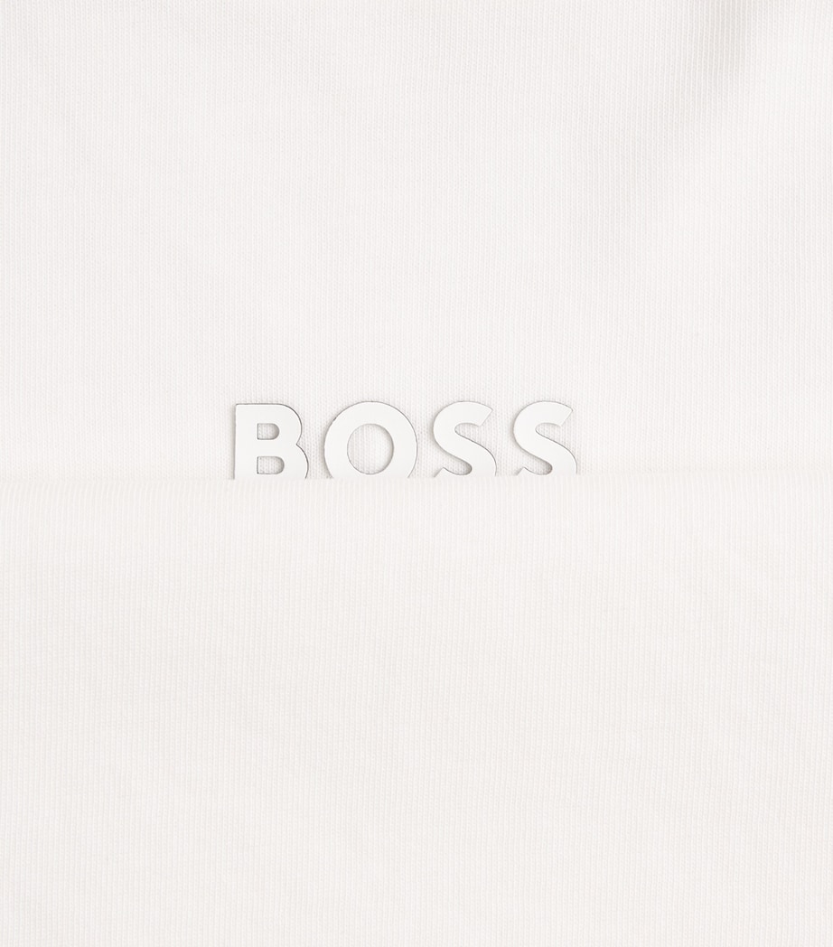 BOSS Mens Reflective-Logo T-Shirt White Image 6