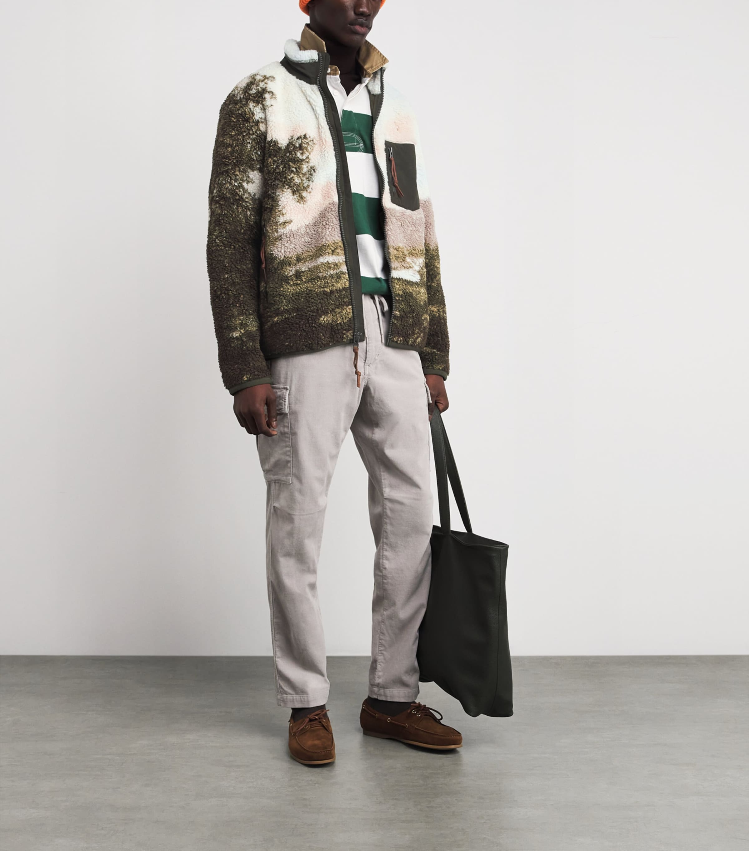 Fleece Landscape Zip-Up Sweatshirt MULTI Image 2