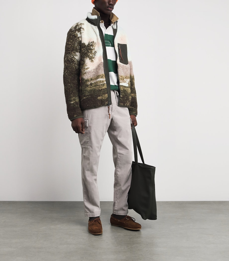 Fleece Landscape Zip-Up Sweatshirt MULTI Image 2