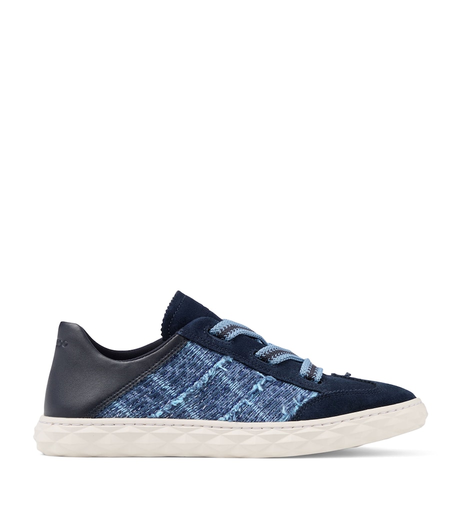 Jimmy Choo Diamond Light Flex Suede-Leather Sneakers V Marine/denim Image 1