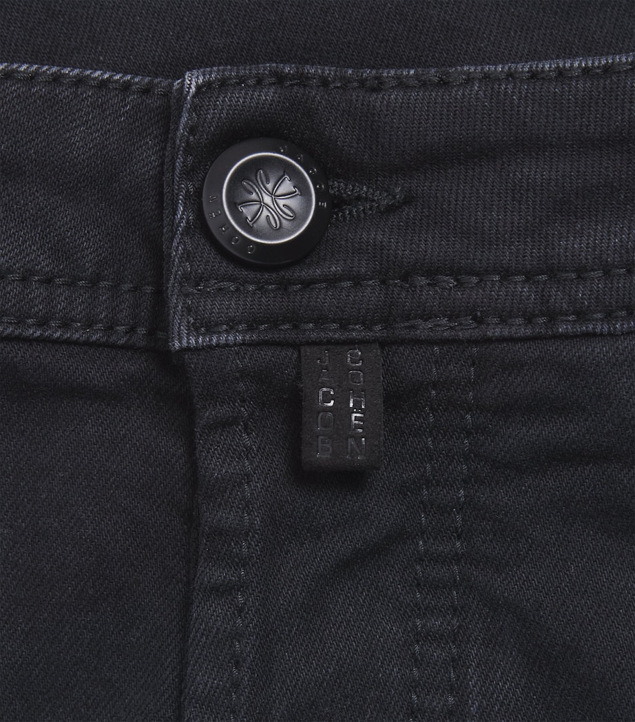 Jacob Cohën Mens Cotton-Modal Bard Slim Jeans Dark Black Image 6