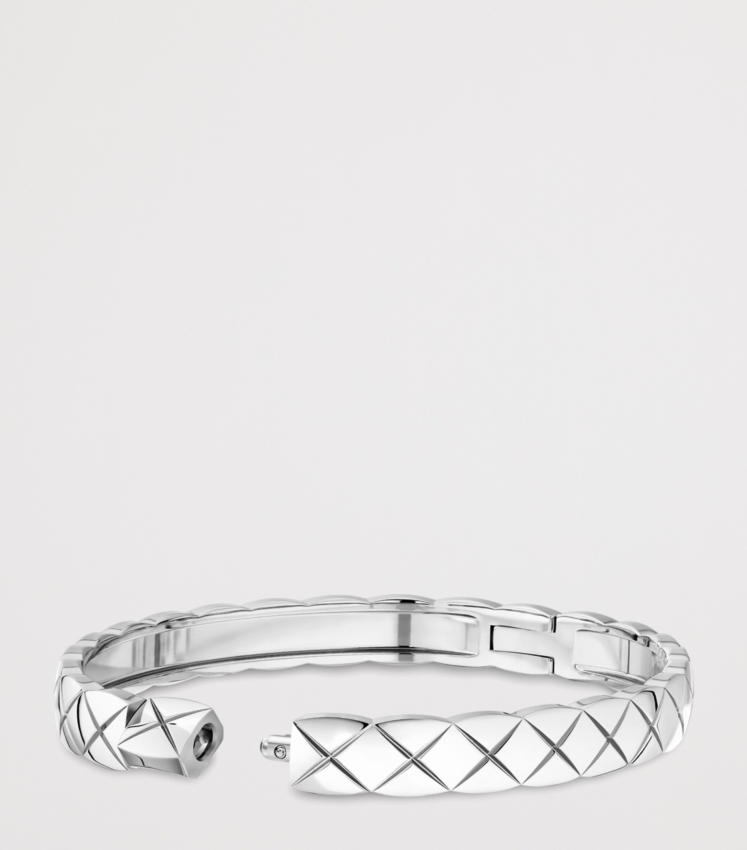 White Gold and Diamond Coco Crush Bangle WHITE Image 3