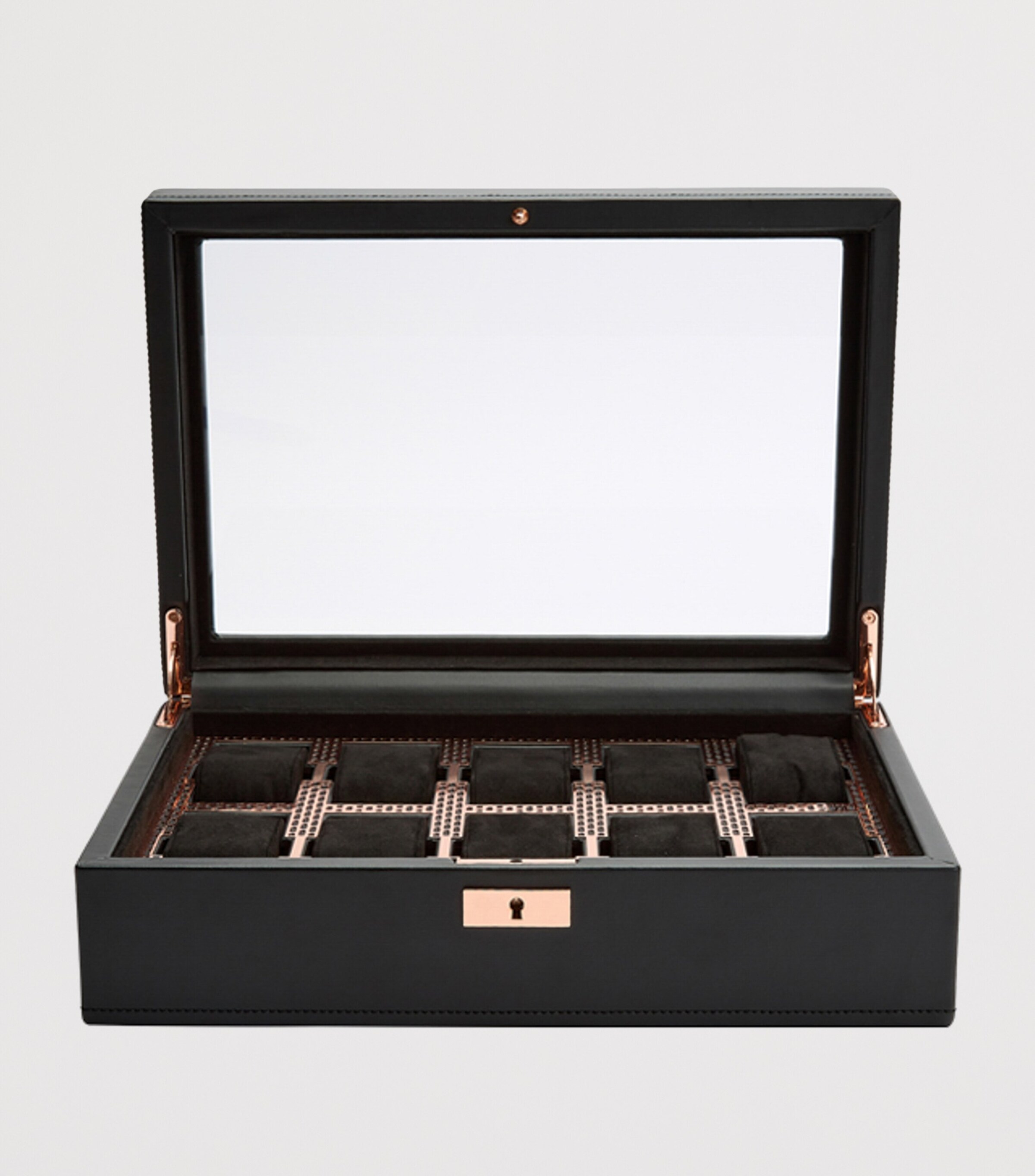Vegan Leather Axis 10-Piece Watch Box COPPER Image 3