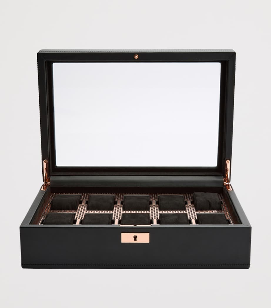 Vegan Leather Axis 10-Piece Watch Box COPPER Image 3