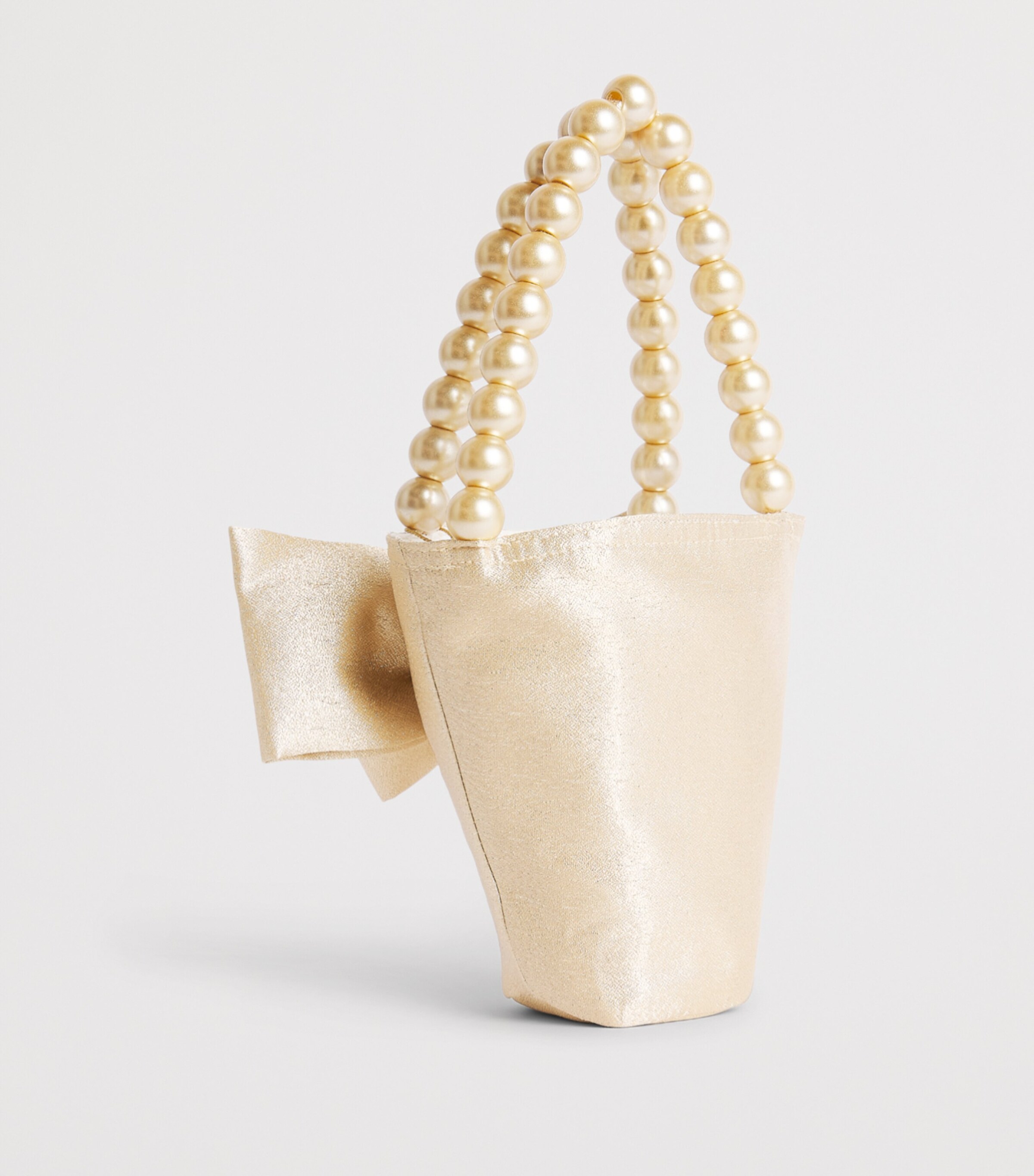 Mama Luma Bow-Detail Bucket Bag Gold Image 2