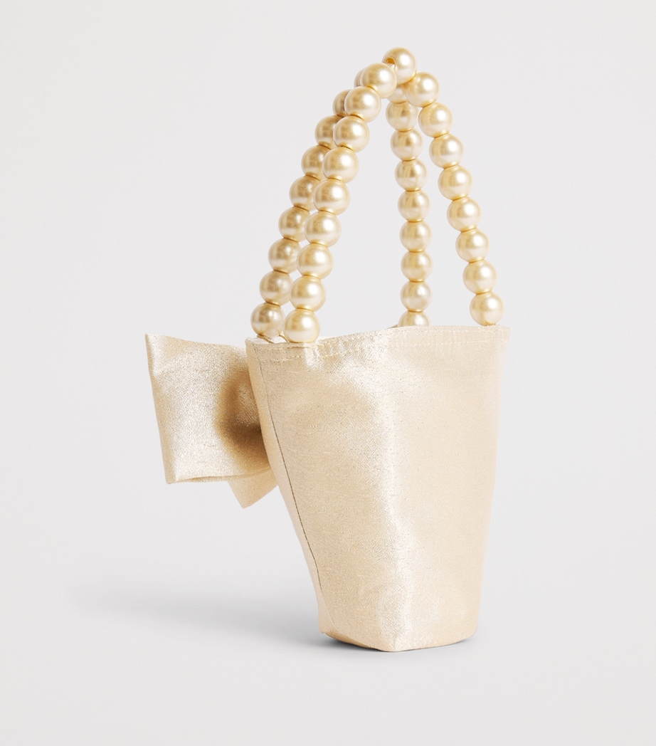 Mama Luma Bow-Detail Bucket Bag Gold Image 2