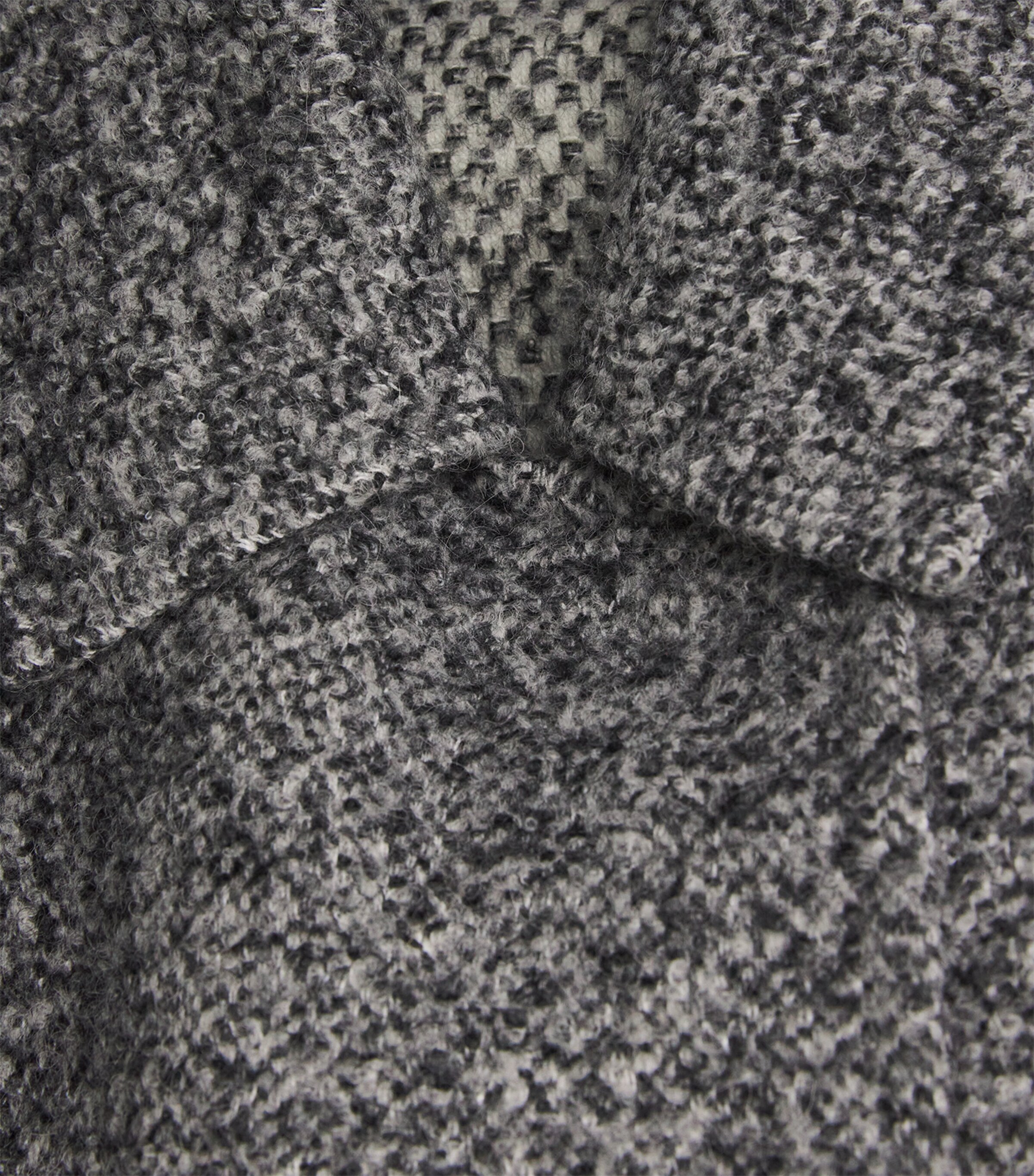 Alpaca-Wool Reversible Overcoat  BLACK/WHITE MULTI Image 5