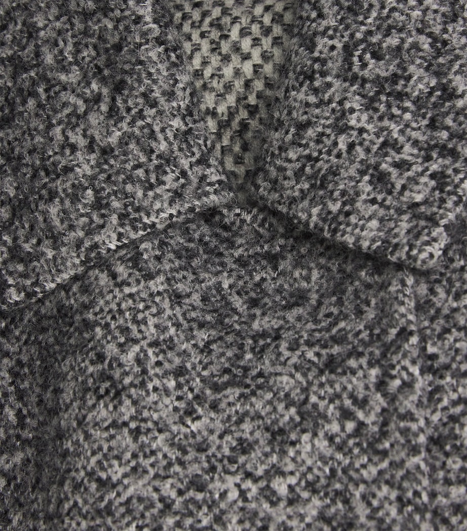 Alpaca-Wool Reversible Overcoat  BLACK/WHITE MULTI Image 5