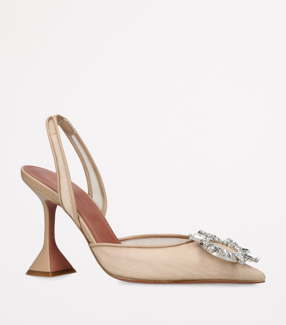 Mesh Begum Slingback Pumps 95 BEIGE Image 3