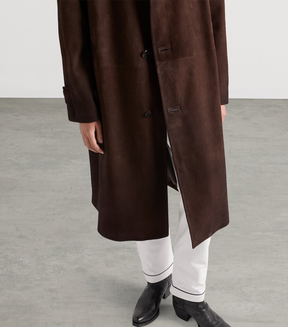 Suede Trench Coat F0003 Image 6