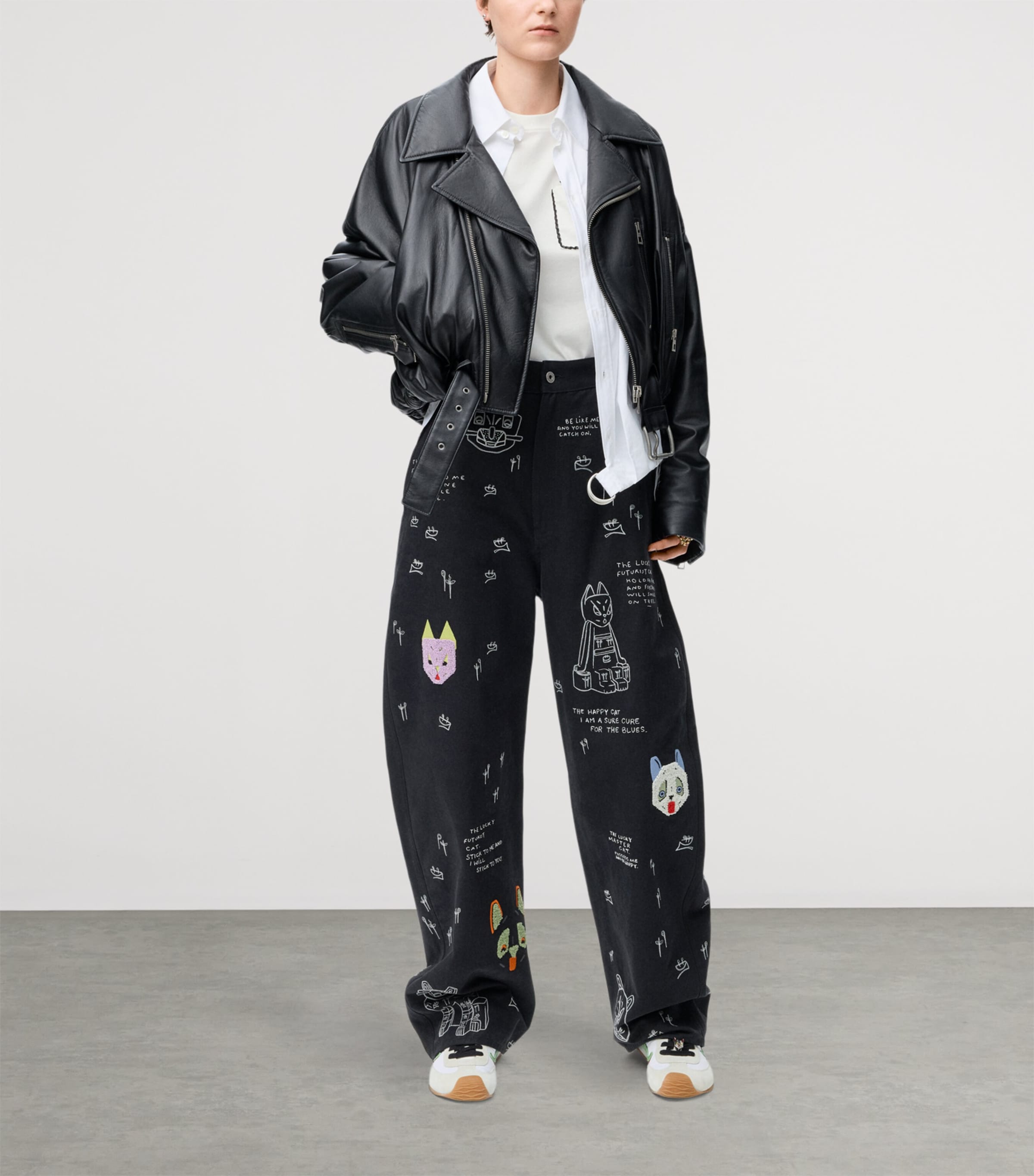 x Louis Wain Stretch-Cotton T-Shirt WHITE Image 2