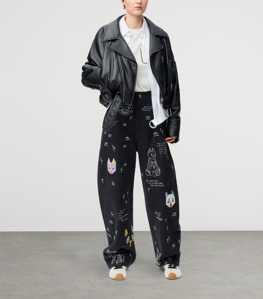 x Louis Wain Stretch-Cotton T-Shirt WHITE Image 2