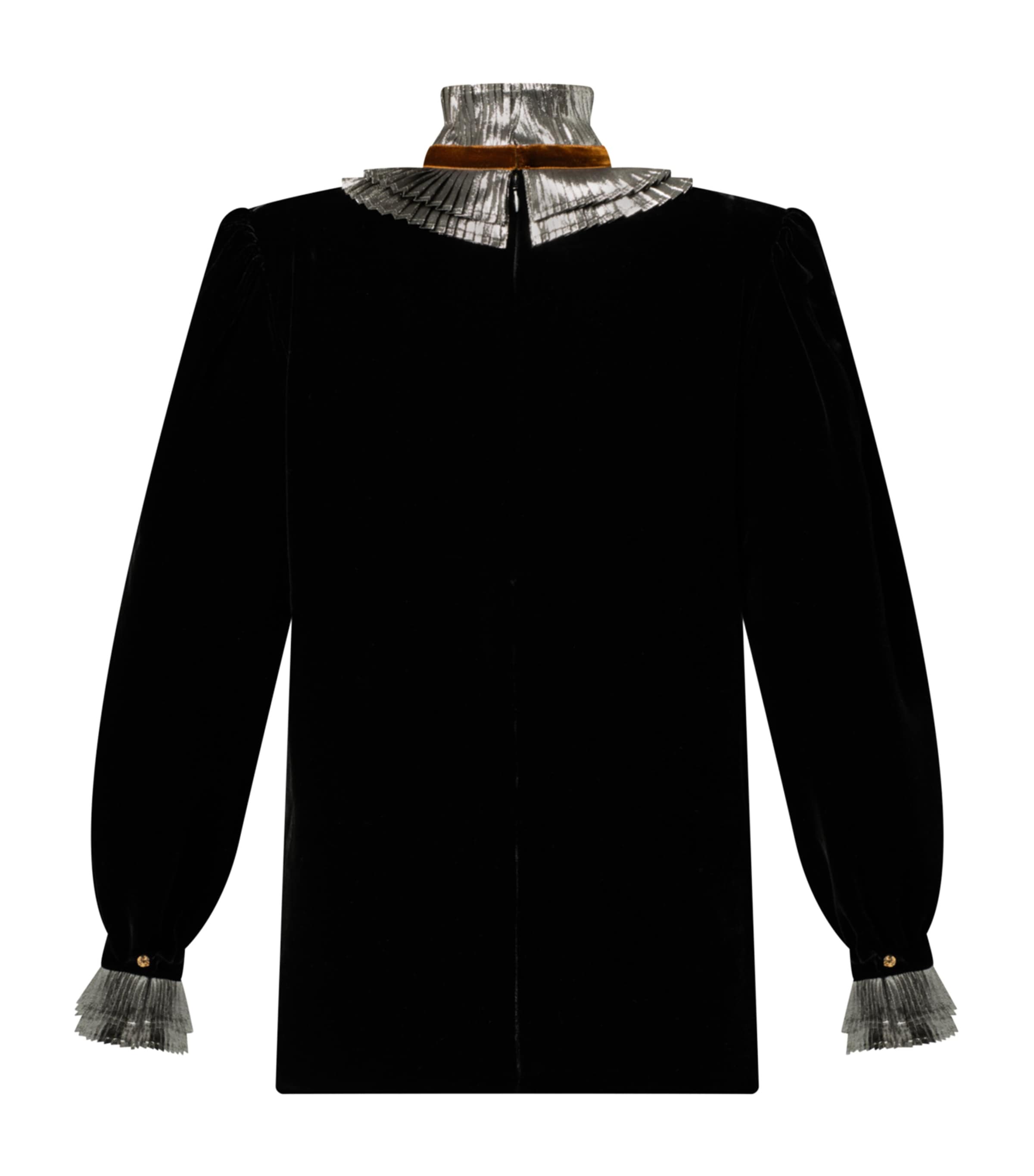 Metallic-Detail Blouse BLACK Image 3