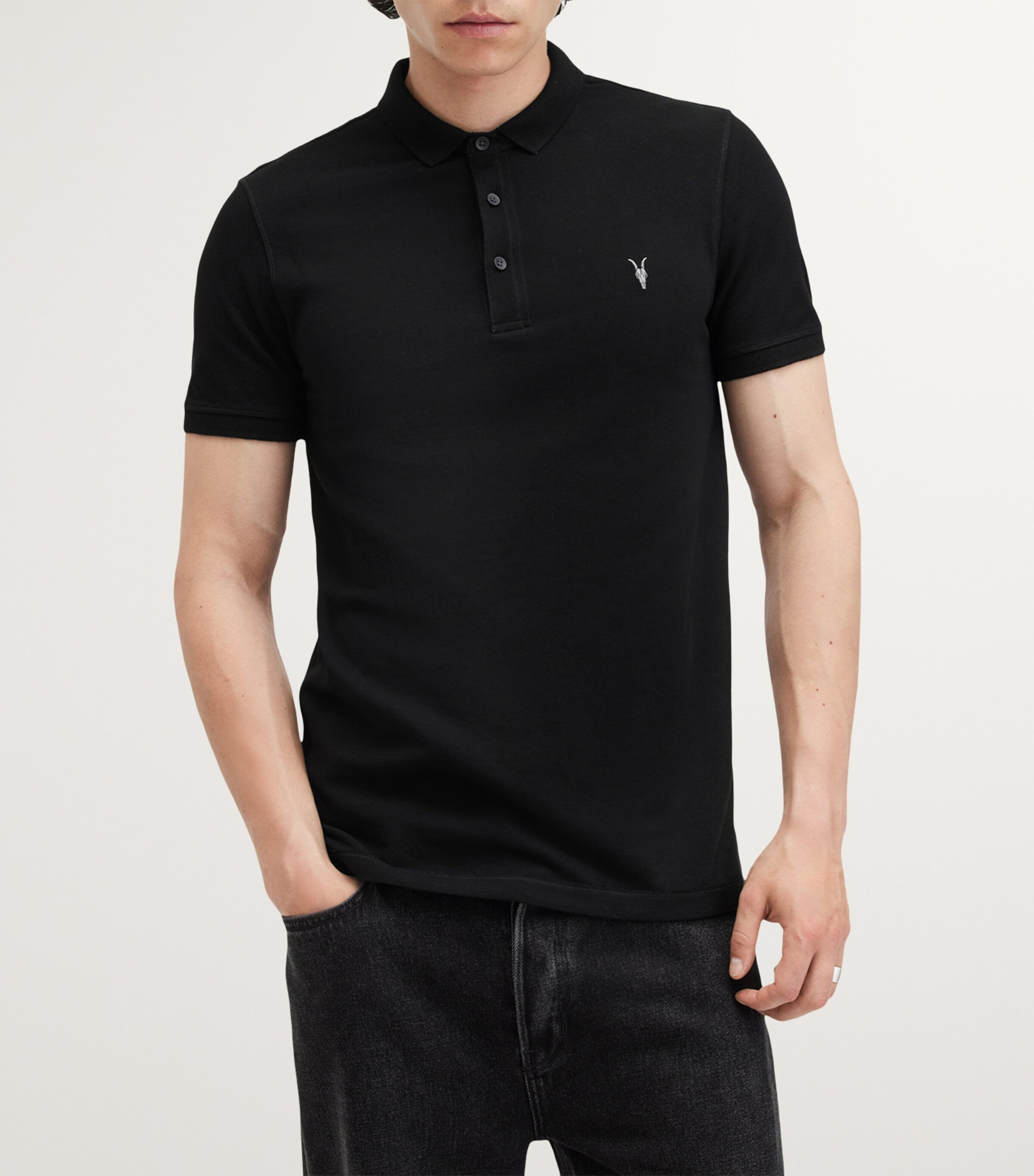 Organic Cotton Reform Polo Shirt BLACK Image 3