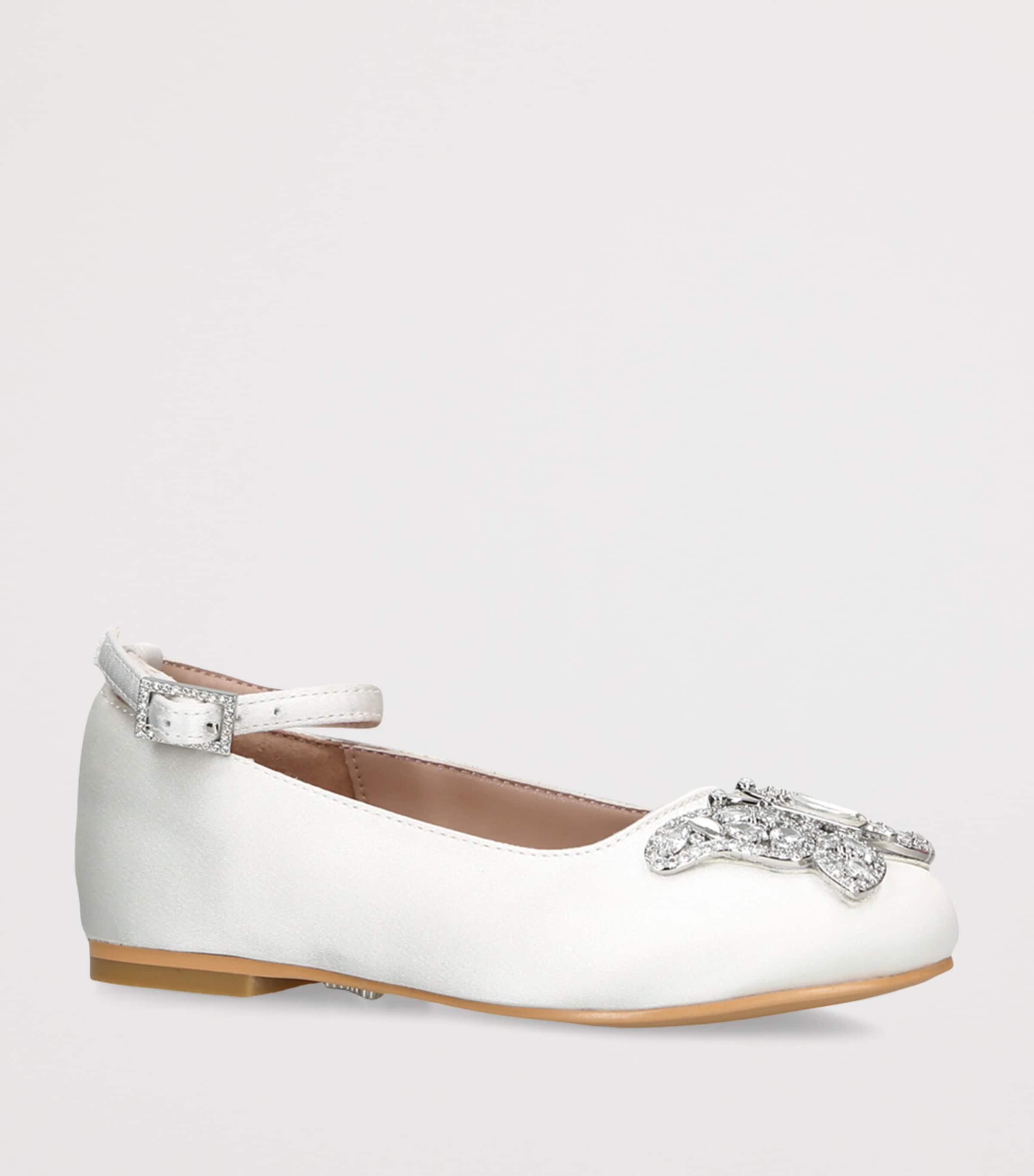 Aruna Seth Satin Angelina Ballet Flats White Image 2