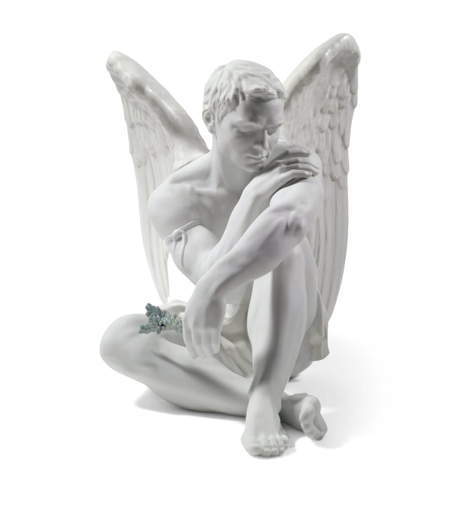 Lladró Porcelain Protective Angel Figurine White Image 1