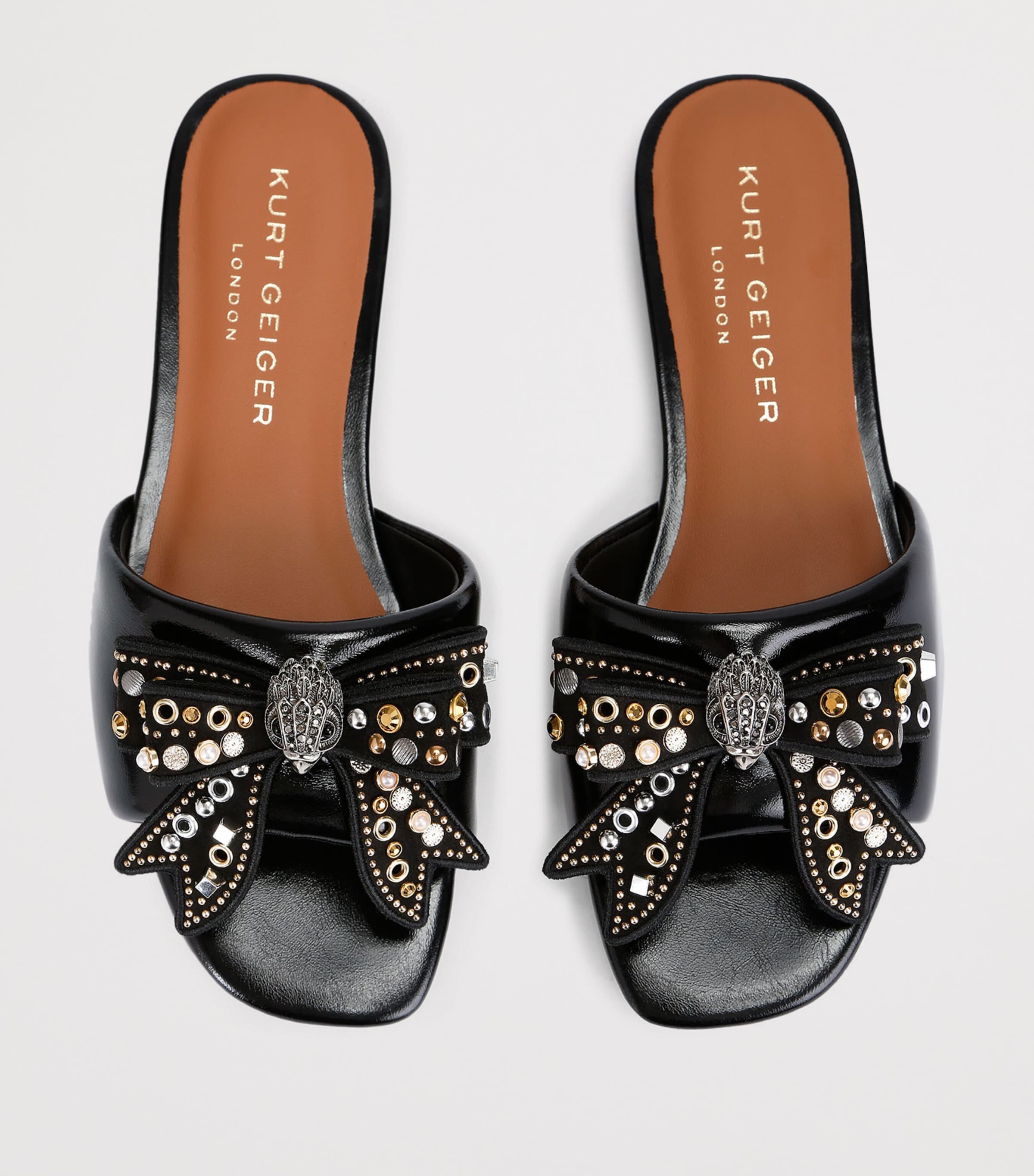 Kurt Geiger London Leather Kensington Sandals Black/comb Image 4