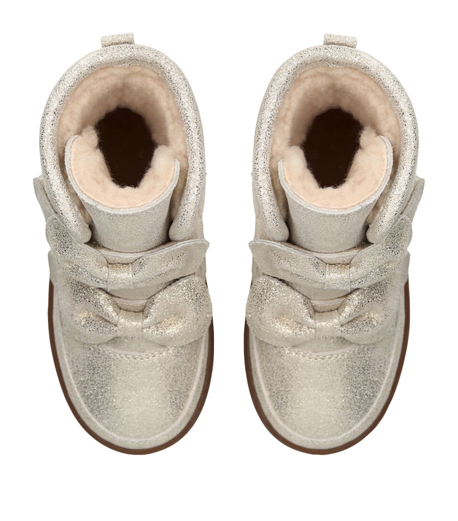 Leather Metallic Isa Boots SILVER Image 4