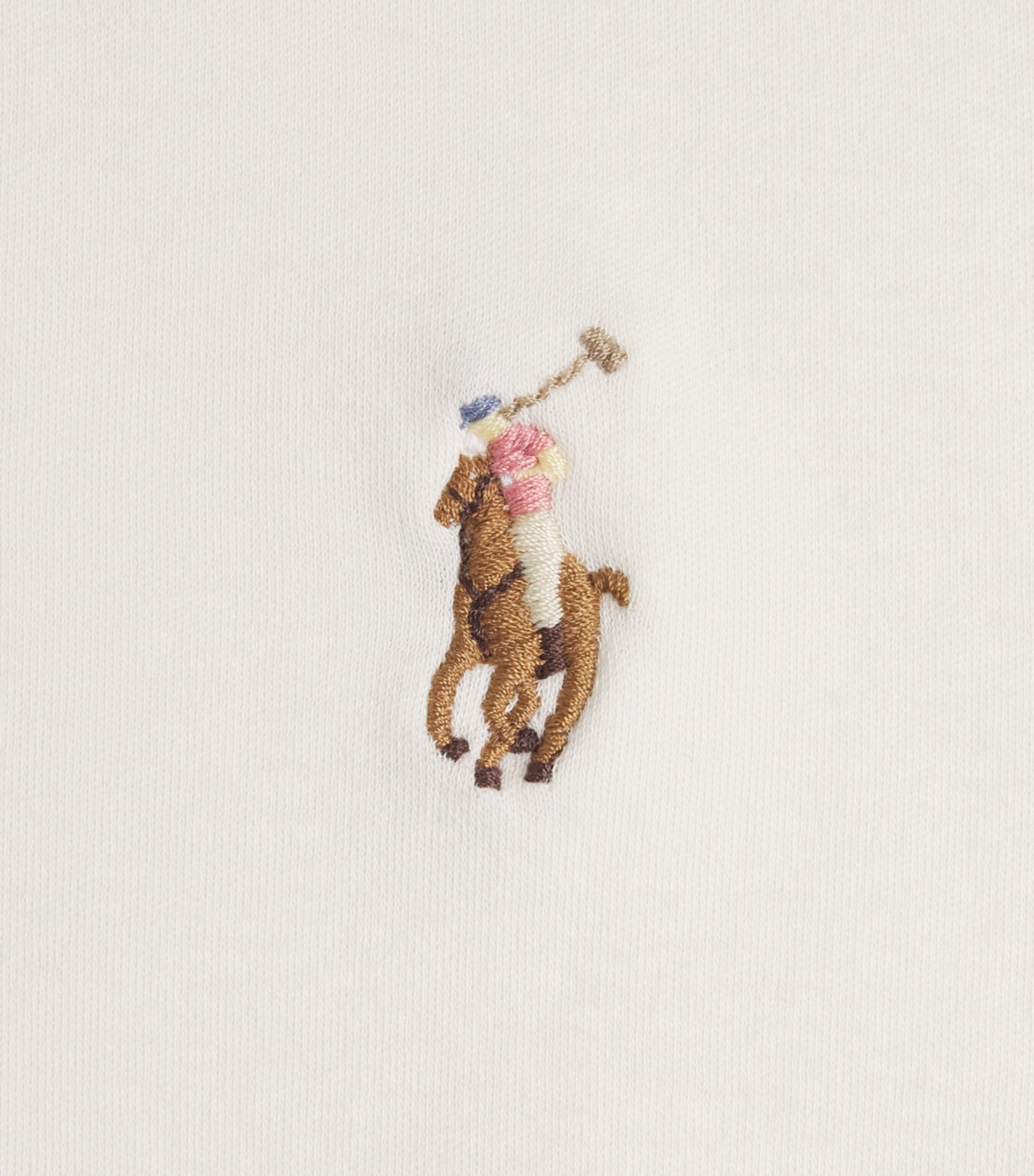 Polo Ralph Lauren Mens Pima Cotton Polo Pony T-Shirt Pale Cream Image 6