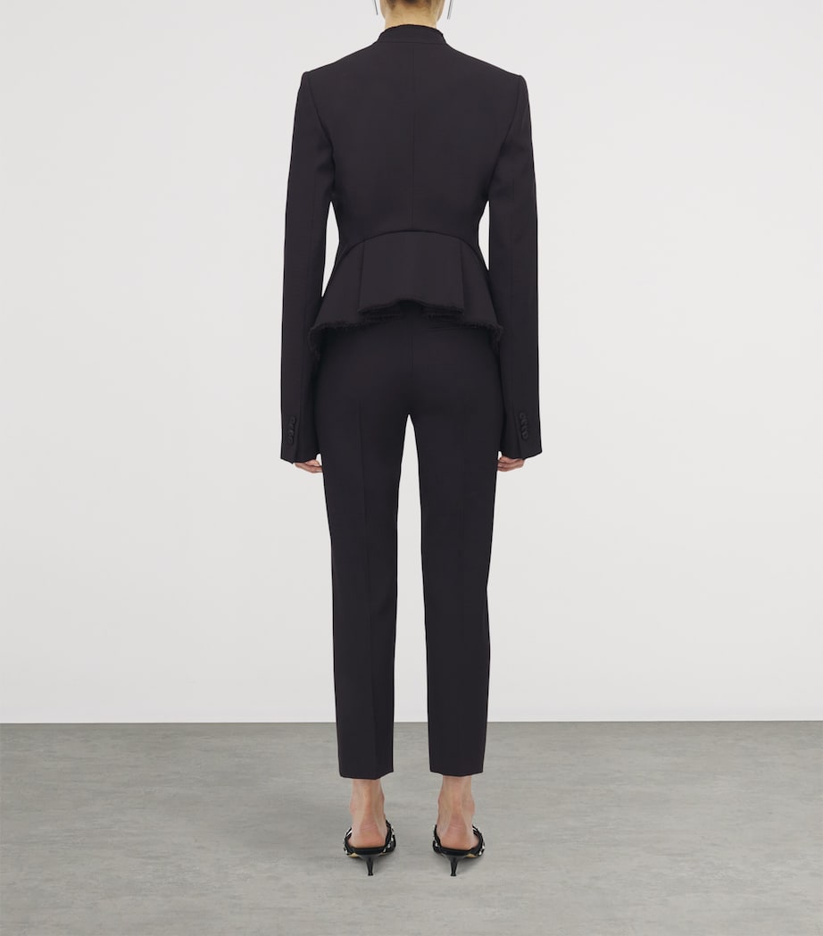 Wool Raw-Edge Tailored Jacket 2023 Image 4