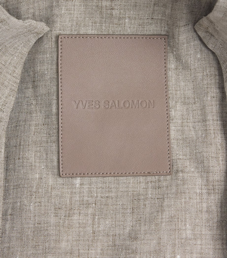 Yves Salomon Mens Linen Zip-Up Jacket Lin Image 6