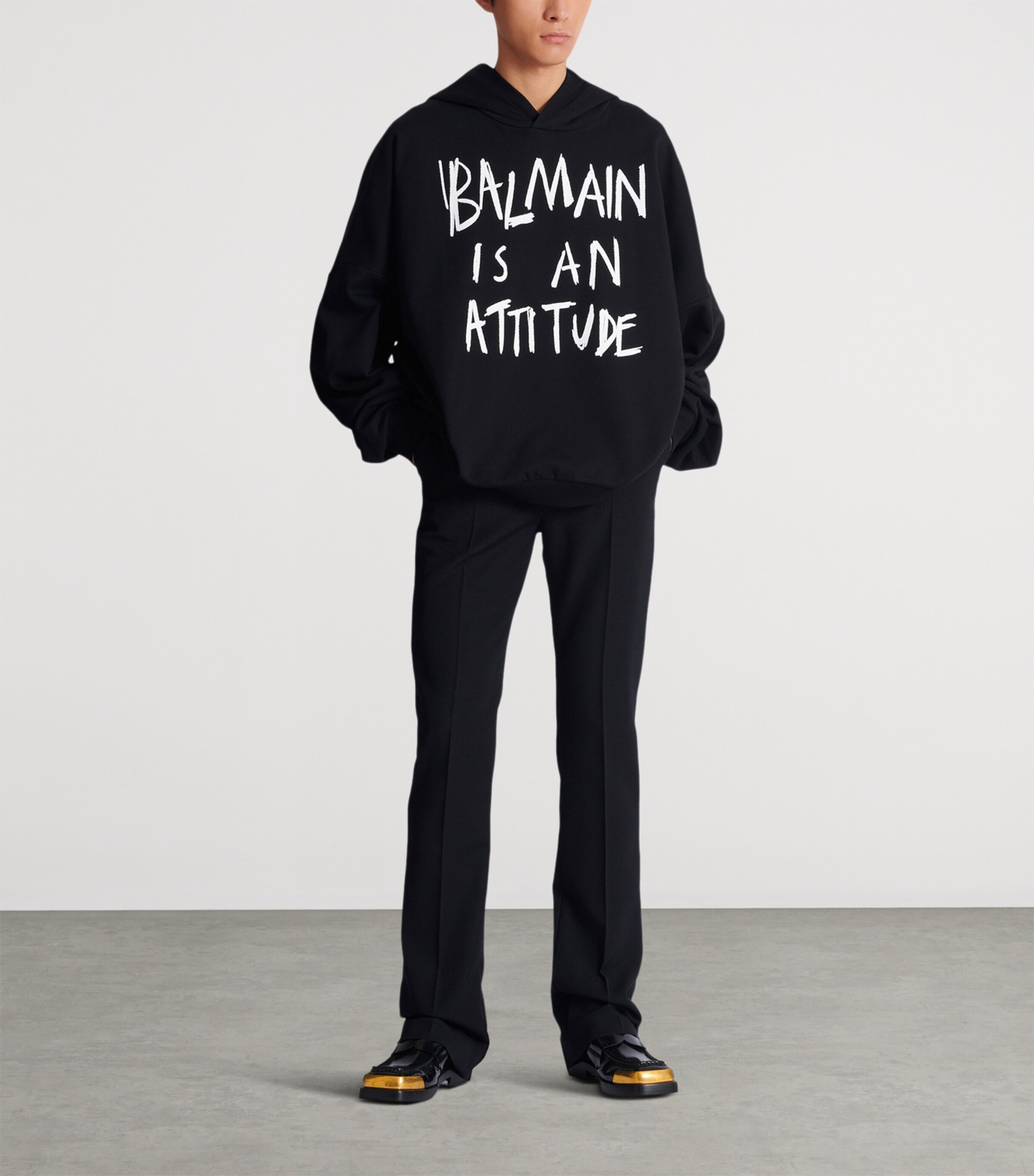 Cotton Logo Hoodie EAB NOIR/BLANC Image 3