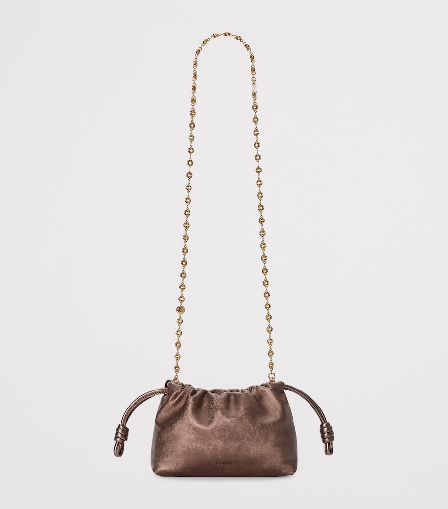 Mini Moiré Print Flamenco Purse BRONZE Image 5