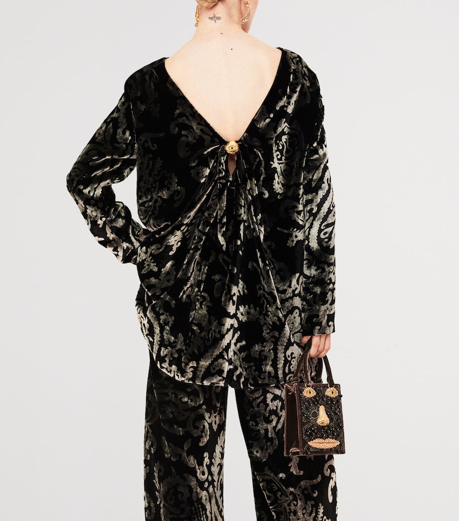 Mini Velvet Face Top-Handle Bag 803 TAUPE Image 2