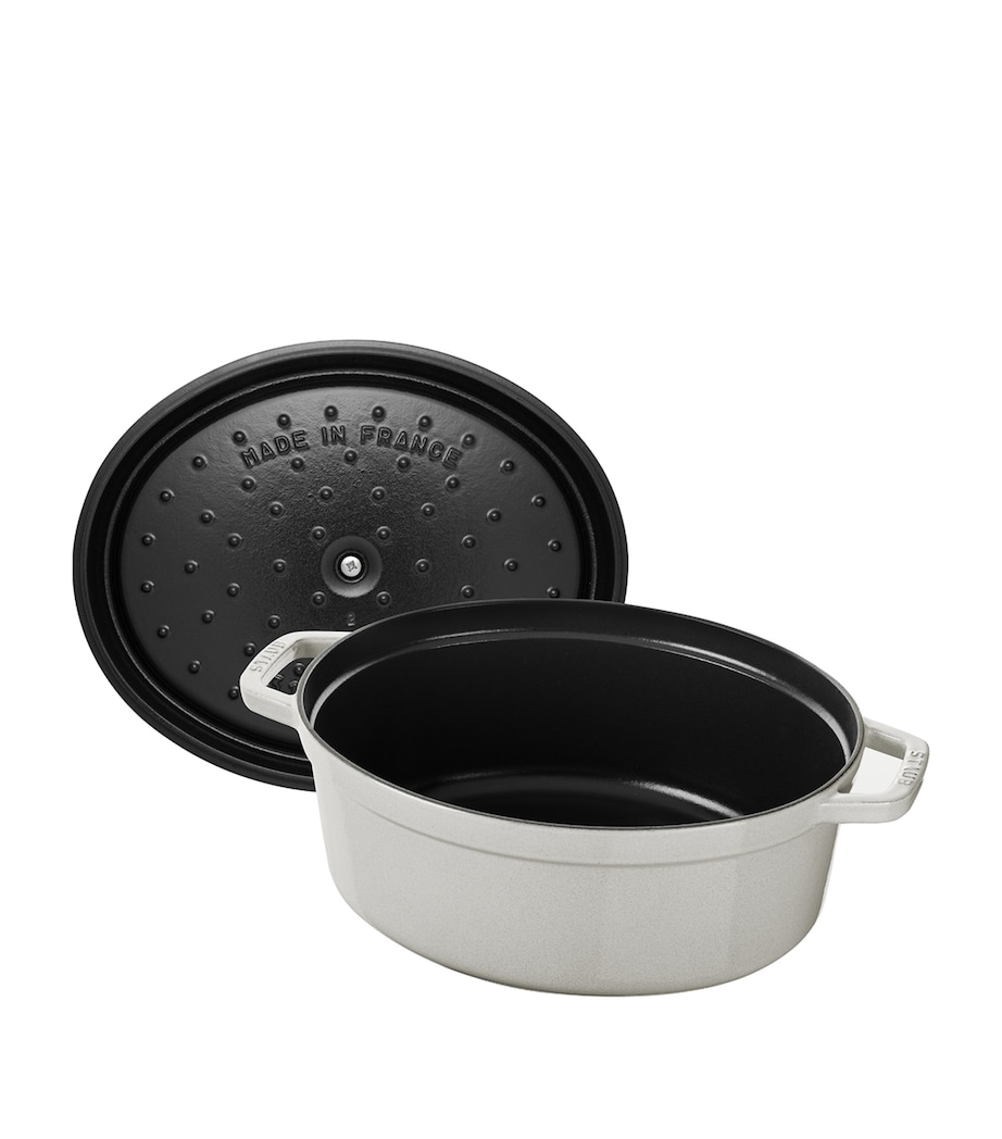 Staub Oval Cocotte (29cm) White Truffle Image 2
