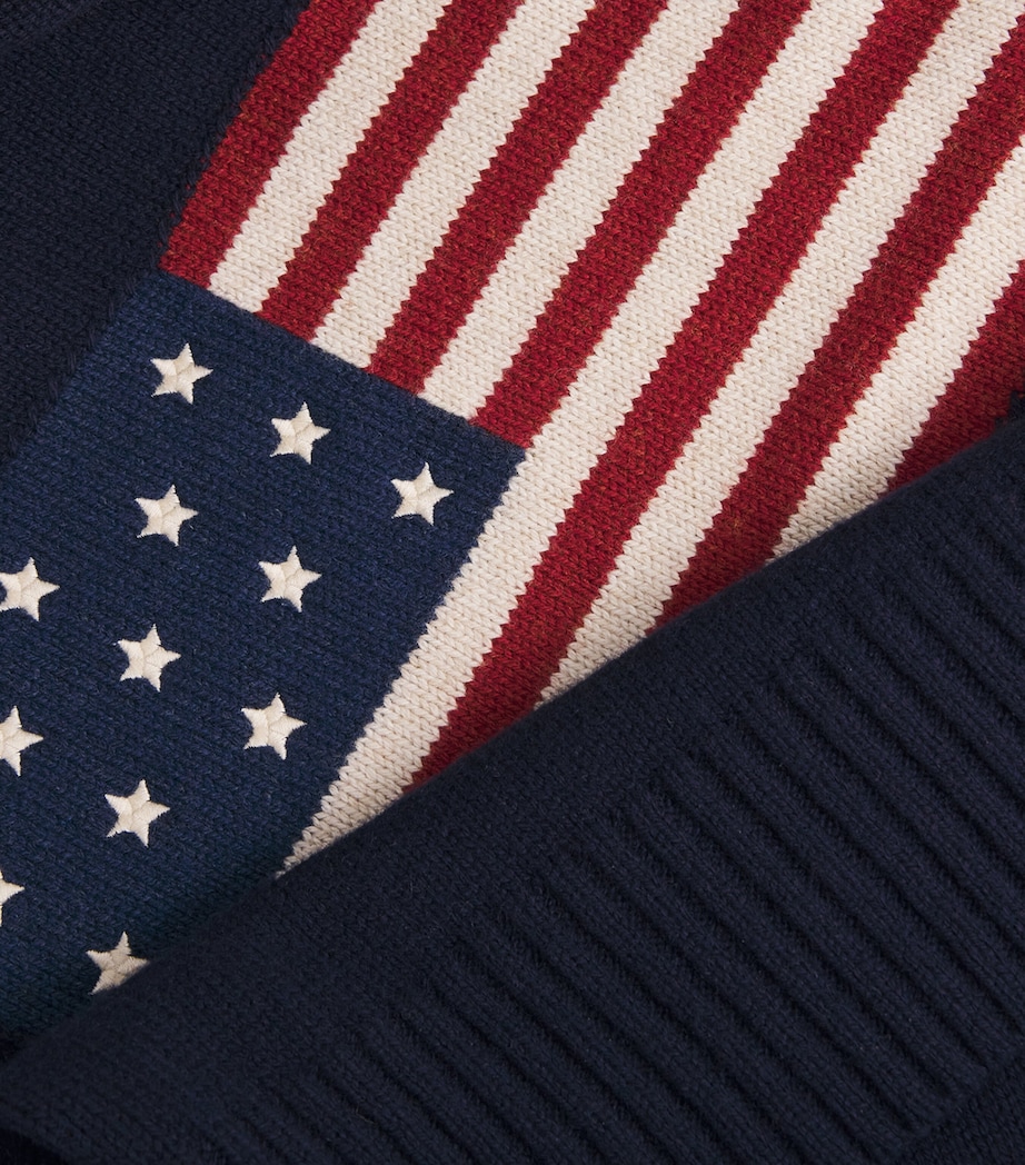 Wool-Cotton USA Sweatshirt BLUE Image 5