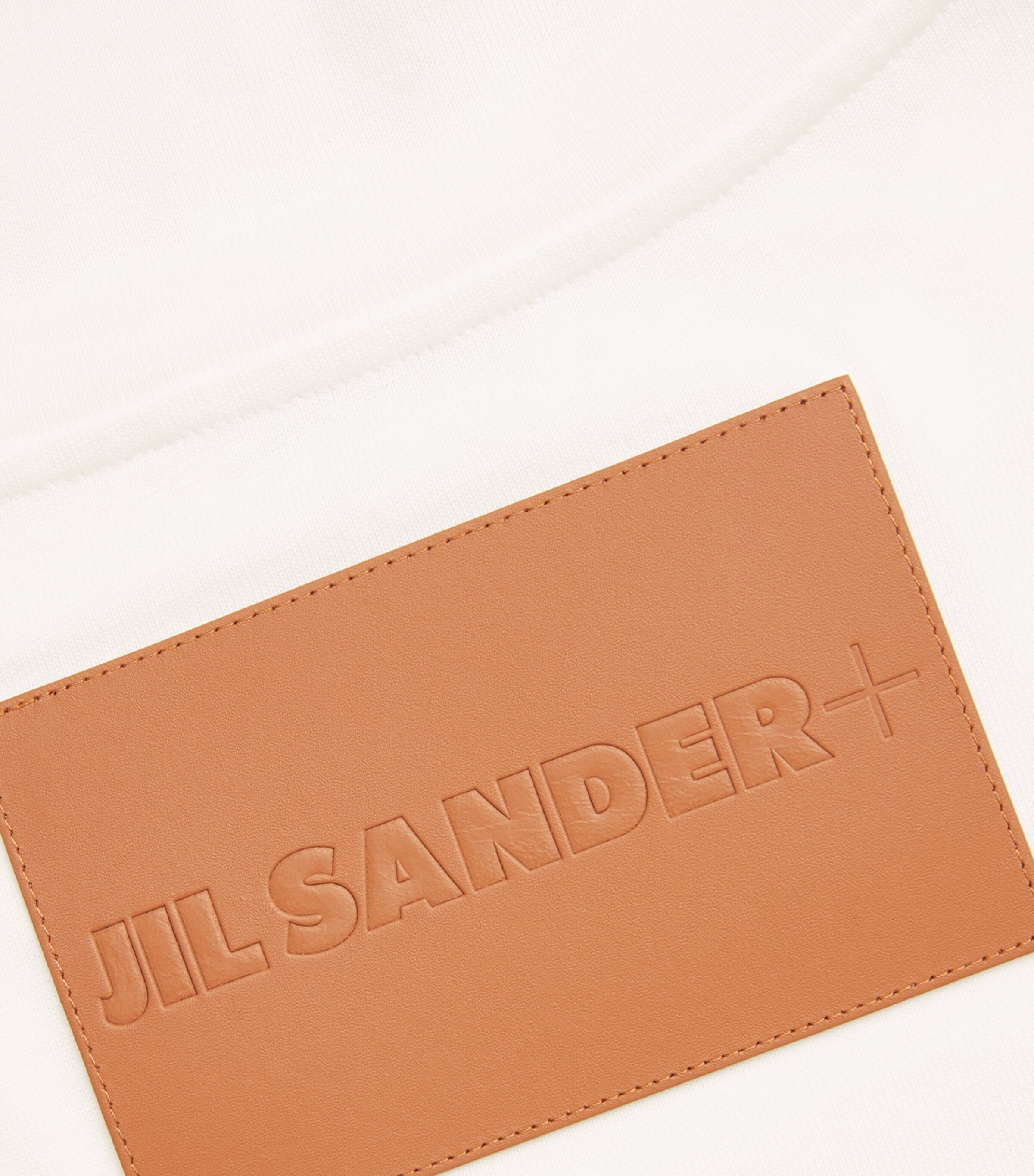 Jil Sander Mens Cotton Logo-Patch T-Shirt Porcelain Image 5